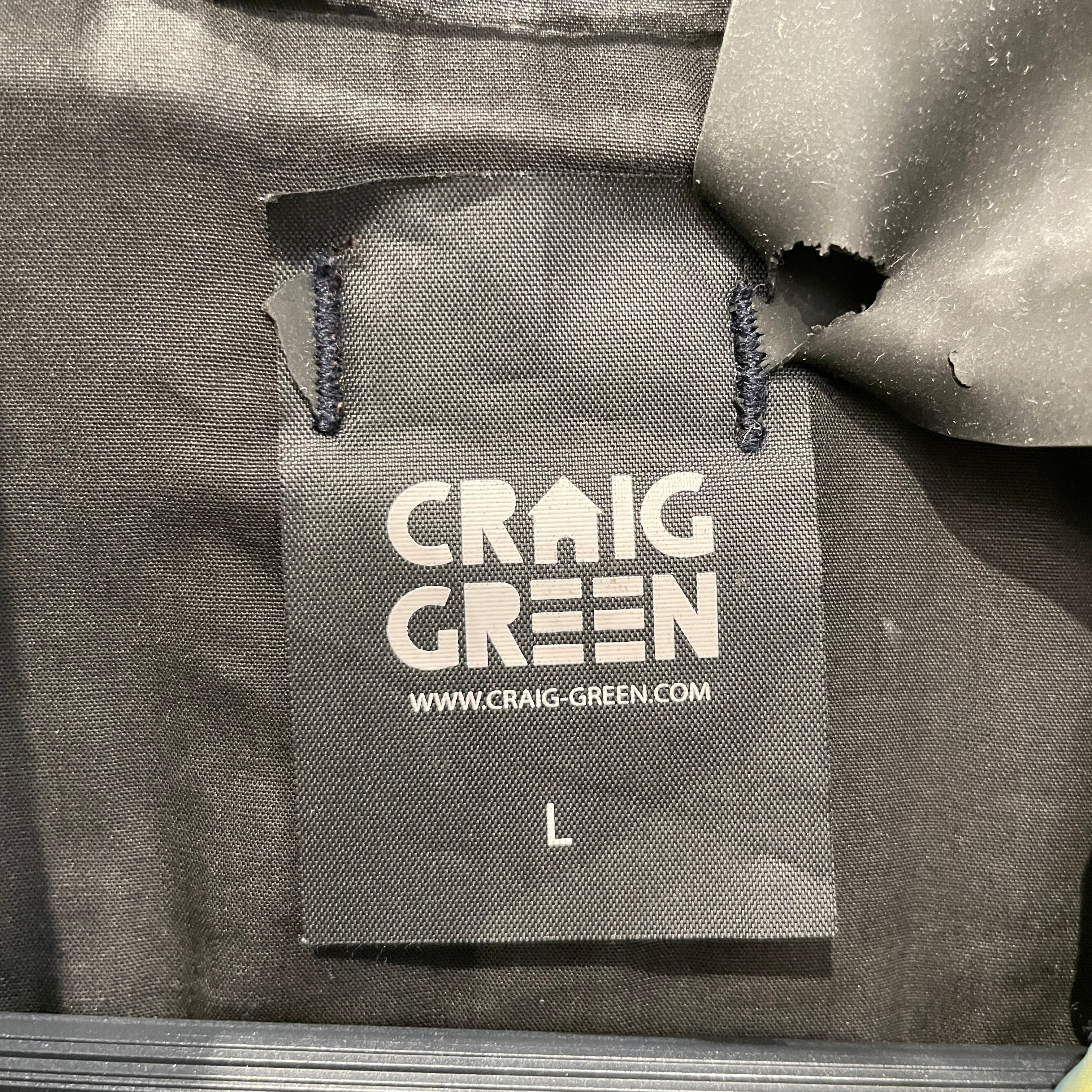 CRAIG GREEN/Windbreaker/L/Nylon/GRN/Stripe/TENT JACKET view 3