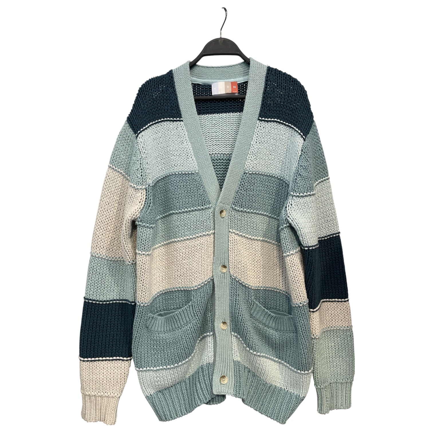 KITH/Cardigan/L/Stripe/Cotton/BLU/Weirfield Cardigan - Anchor view 1
