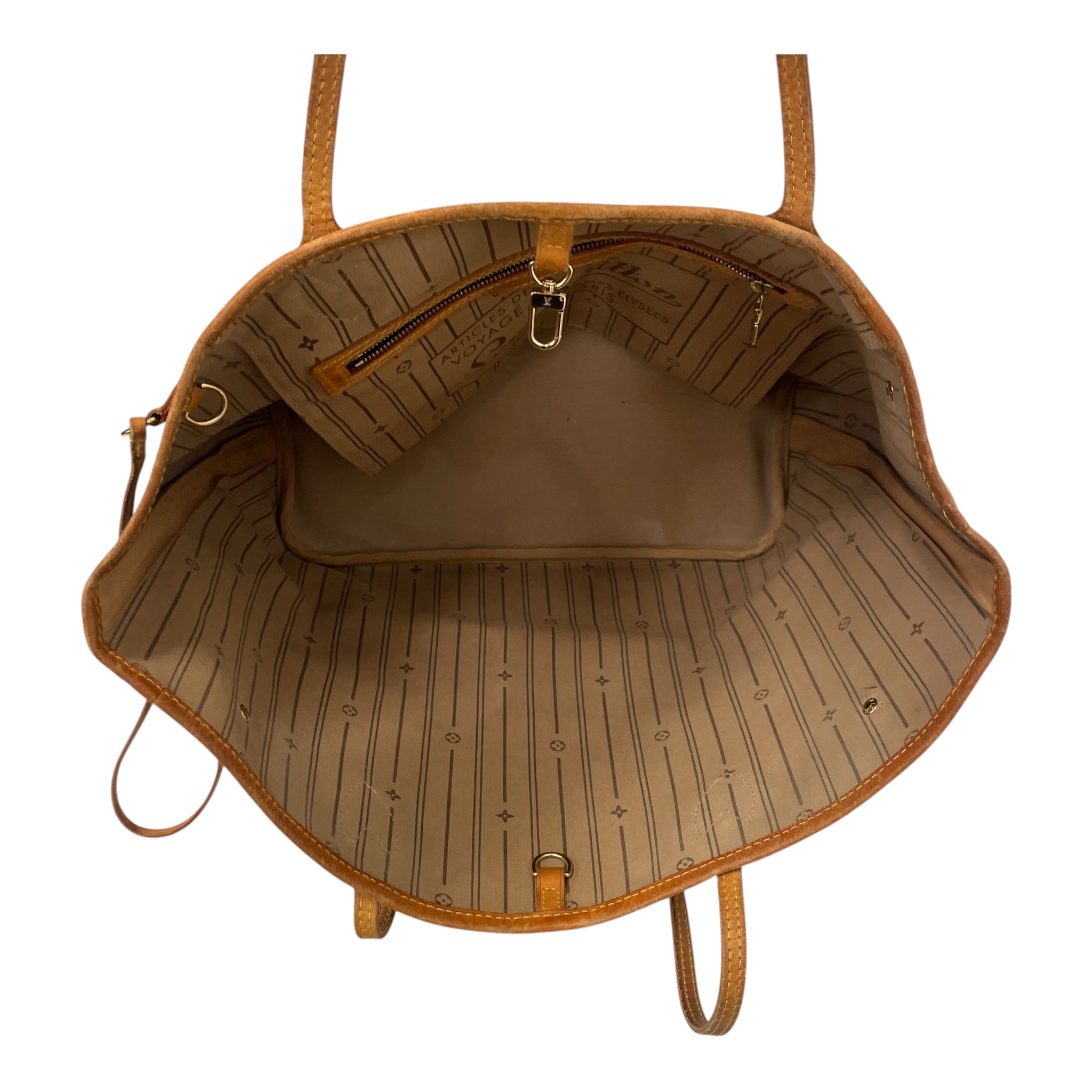 LOUIS VUITTON/Tote Bag/Monogram/Leather/BRW/NEVERFULL view 4