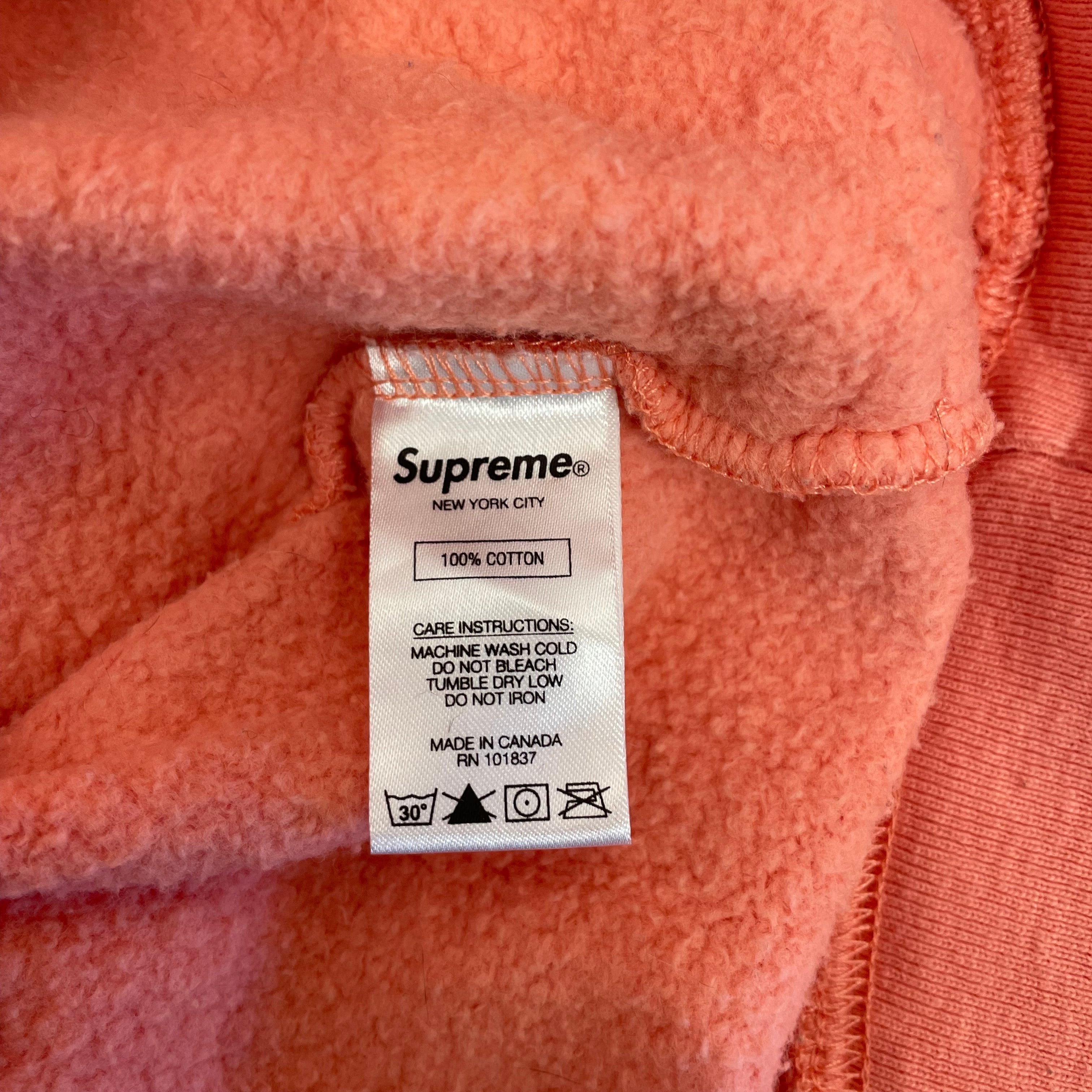 Supreme/Hoodie/L/Cotton/PNK/left pocket wording view 5