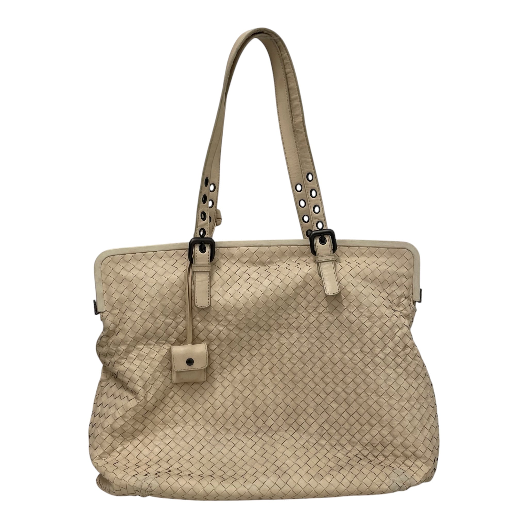 BOTTEGA VENETA/Tote Bag/Leather/CRM/INTRECCIATO WEAVE view 2