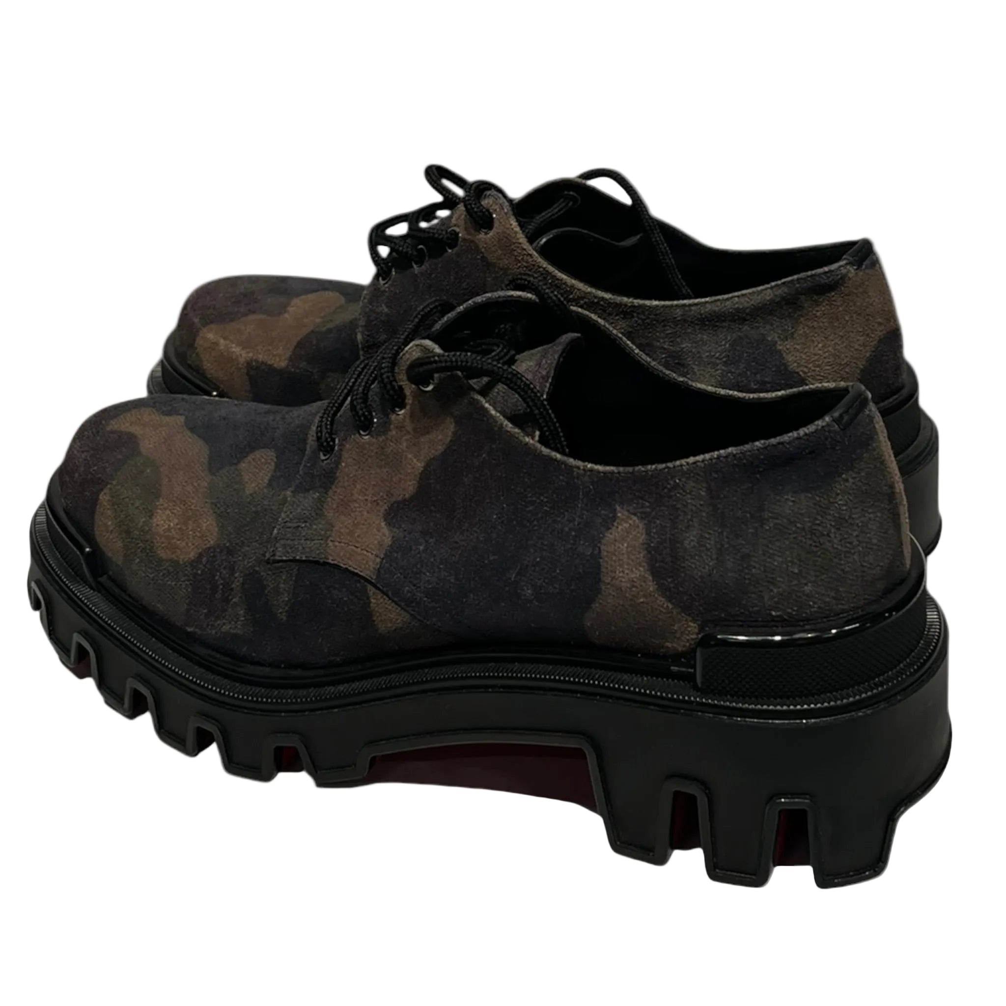 Christian Louboutin/Shoes/EU 42/Camouflage/Polyester/GRN/TROT DUNE LUG SOLE DERBY view 2
