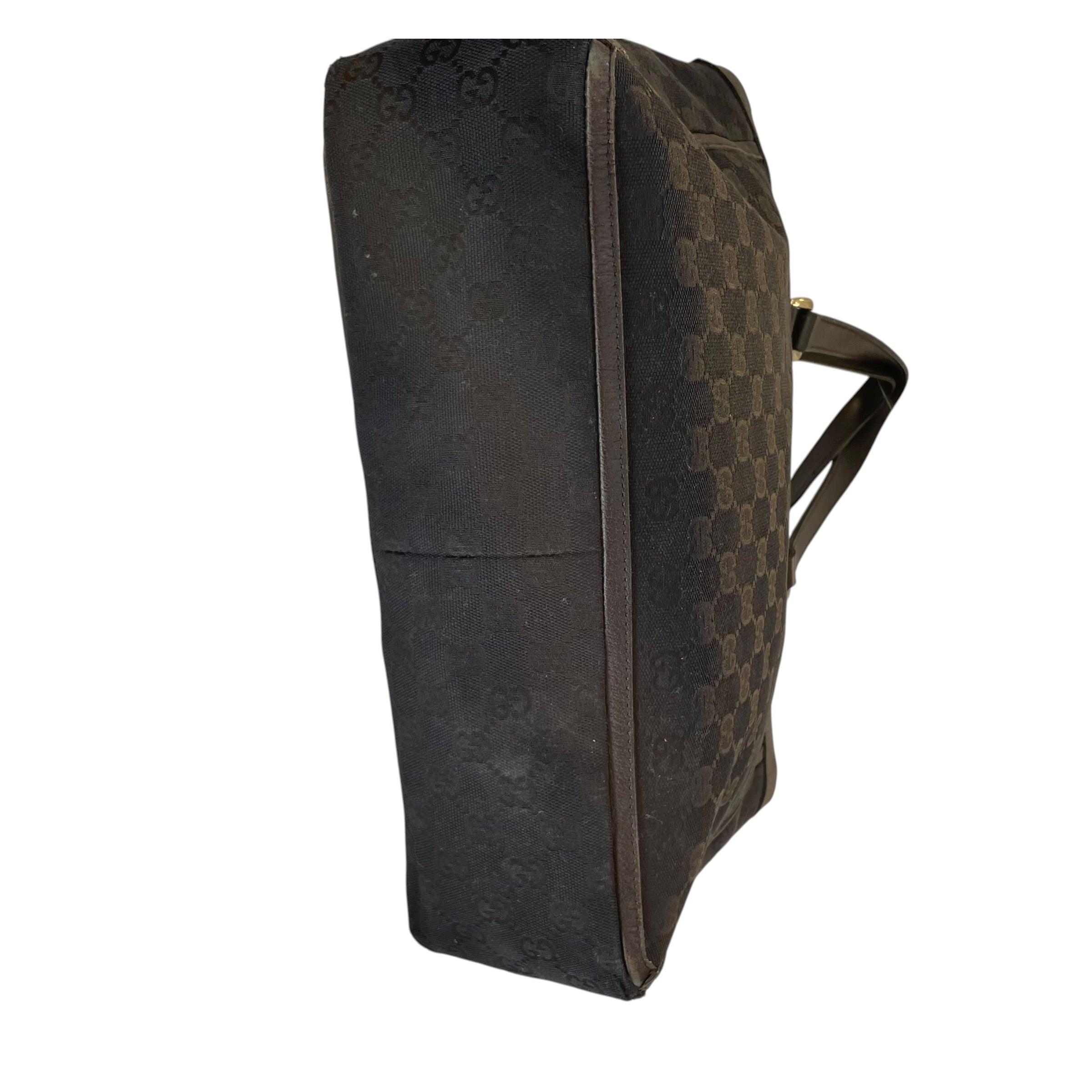 GUCCI/Tote Bag/Cotton/BLK/GG Canvas Abbey Bag view 4