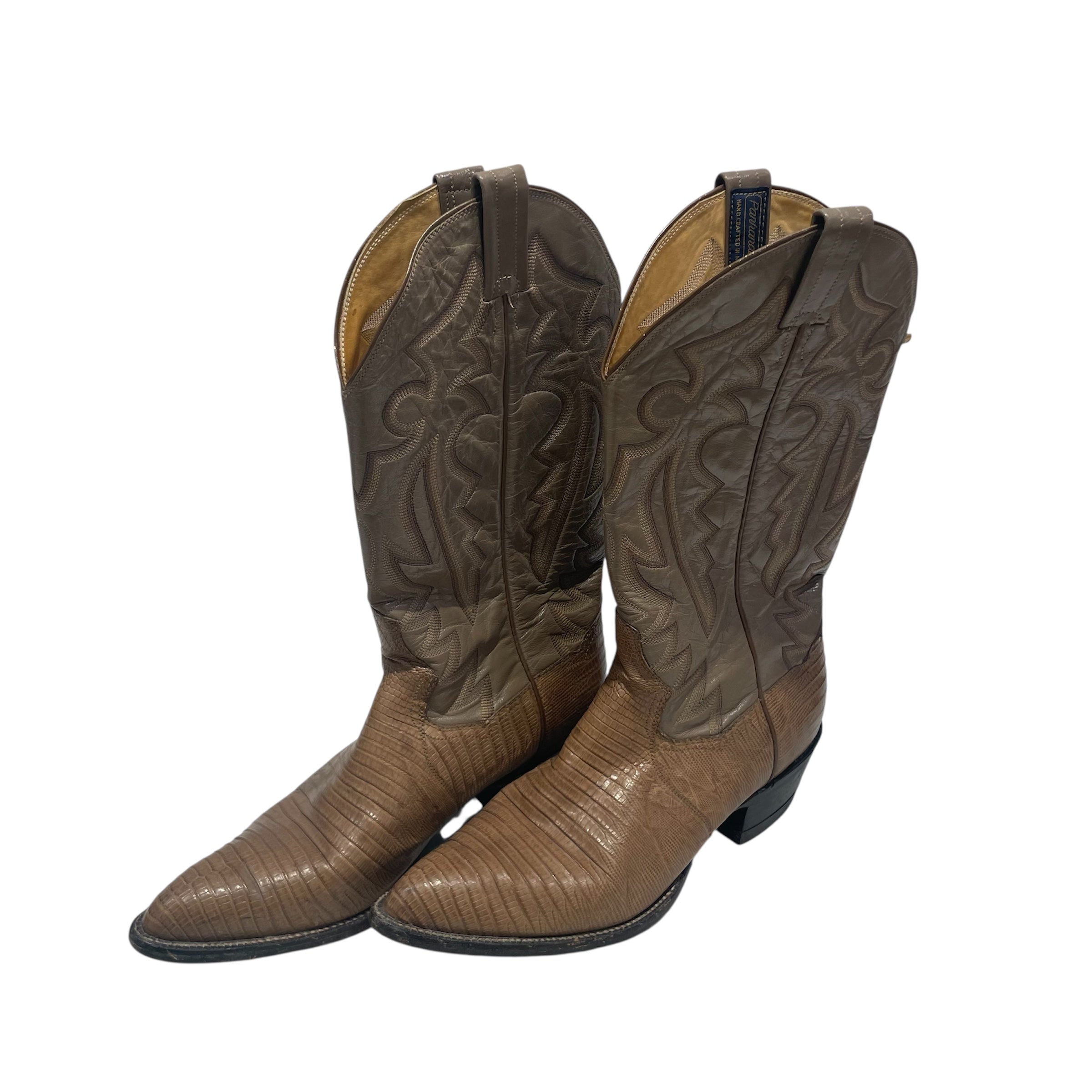 VINTAGE/Cowboy Boots/US 8/Leather/BEG/PANHANDLE SLIM/ MEXICAN view 3