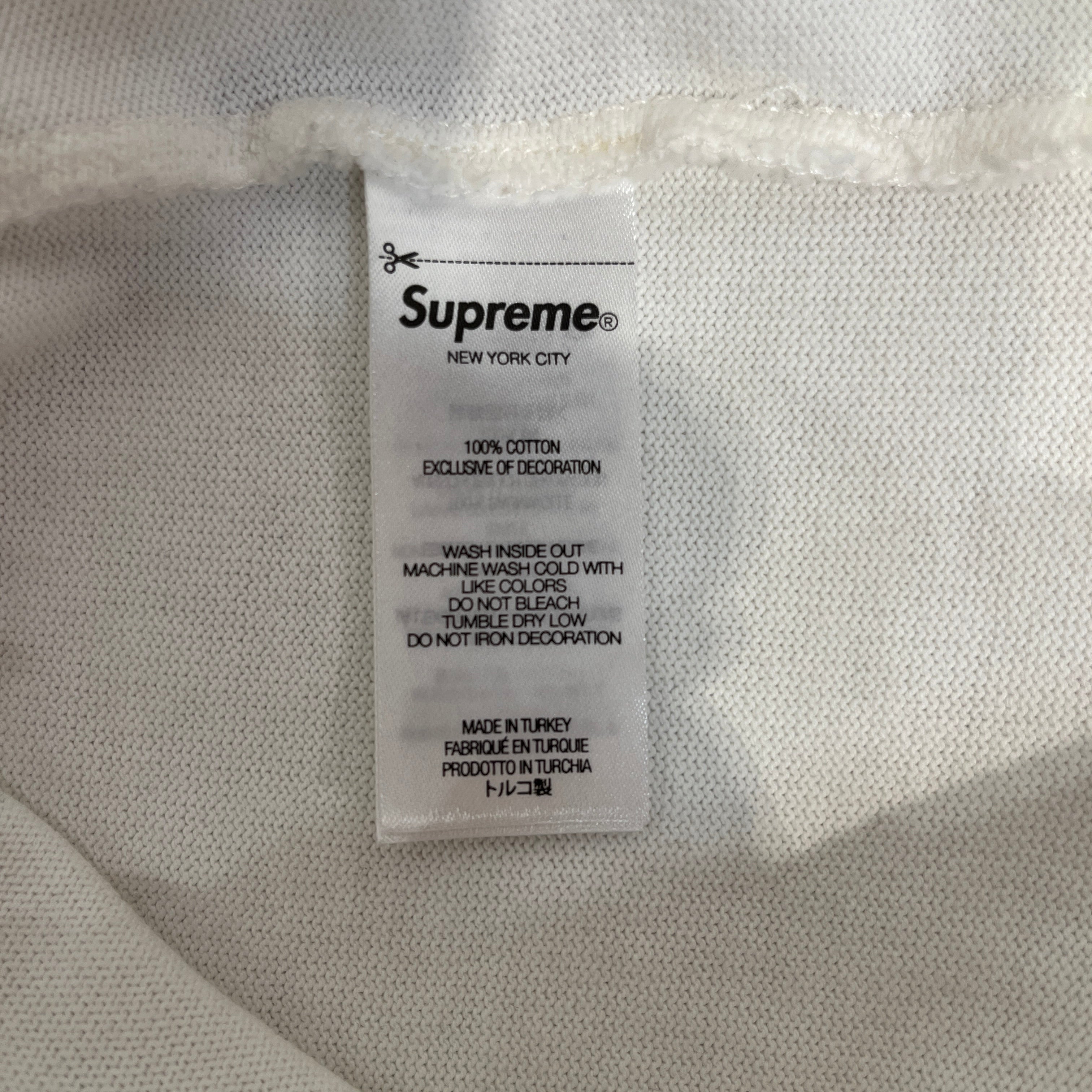 Supreme/LS T-Shirt/L/Cotton/WHT/(AS IS) WFST RHINESTONE view 4