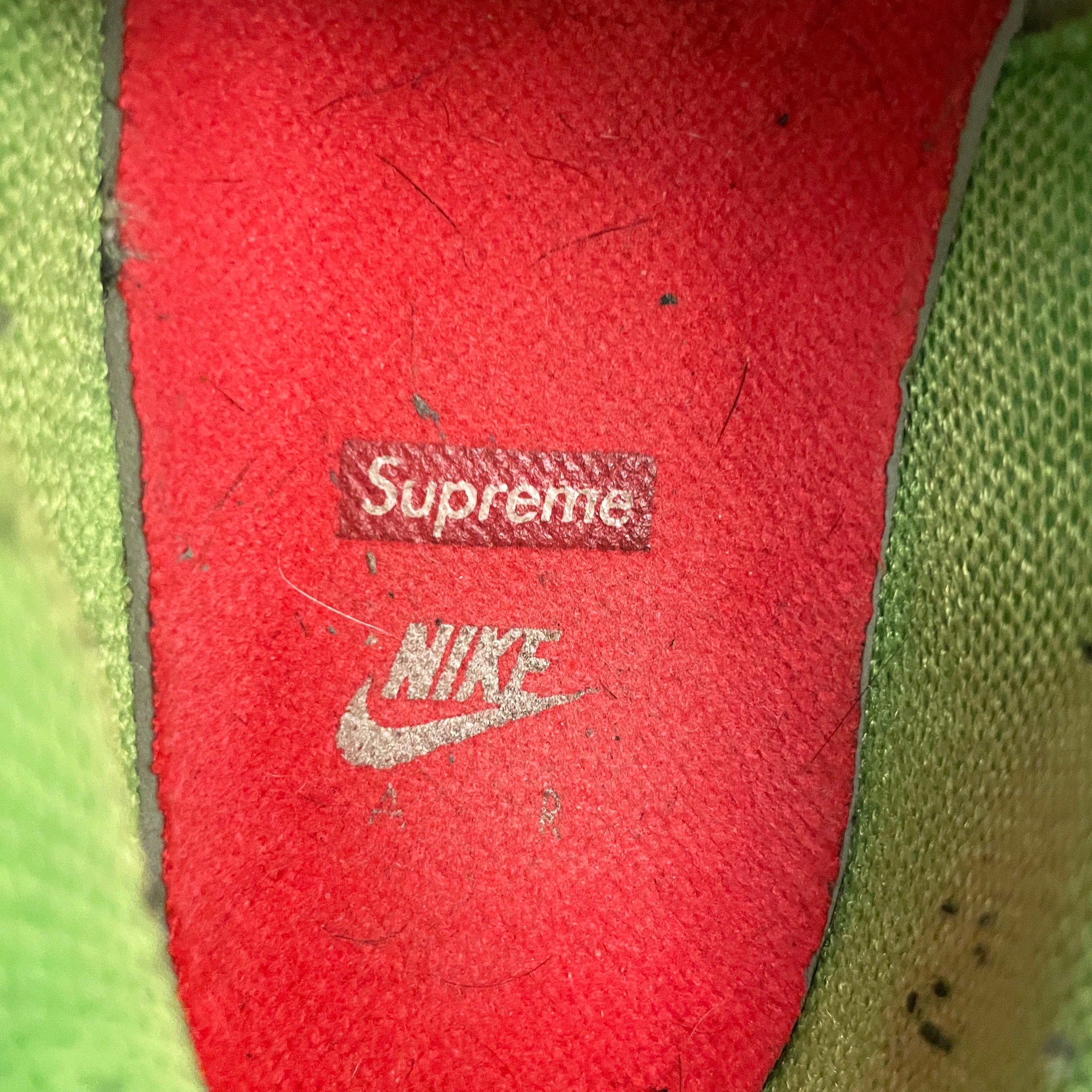NIKE/Supreme/Low-Sneakers/US 9/All Over Print/Acrylic/MLT/mean green view 3