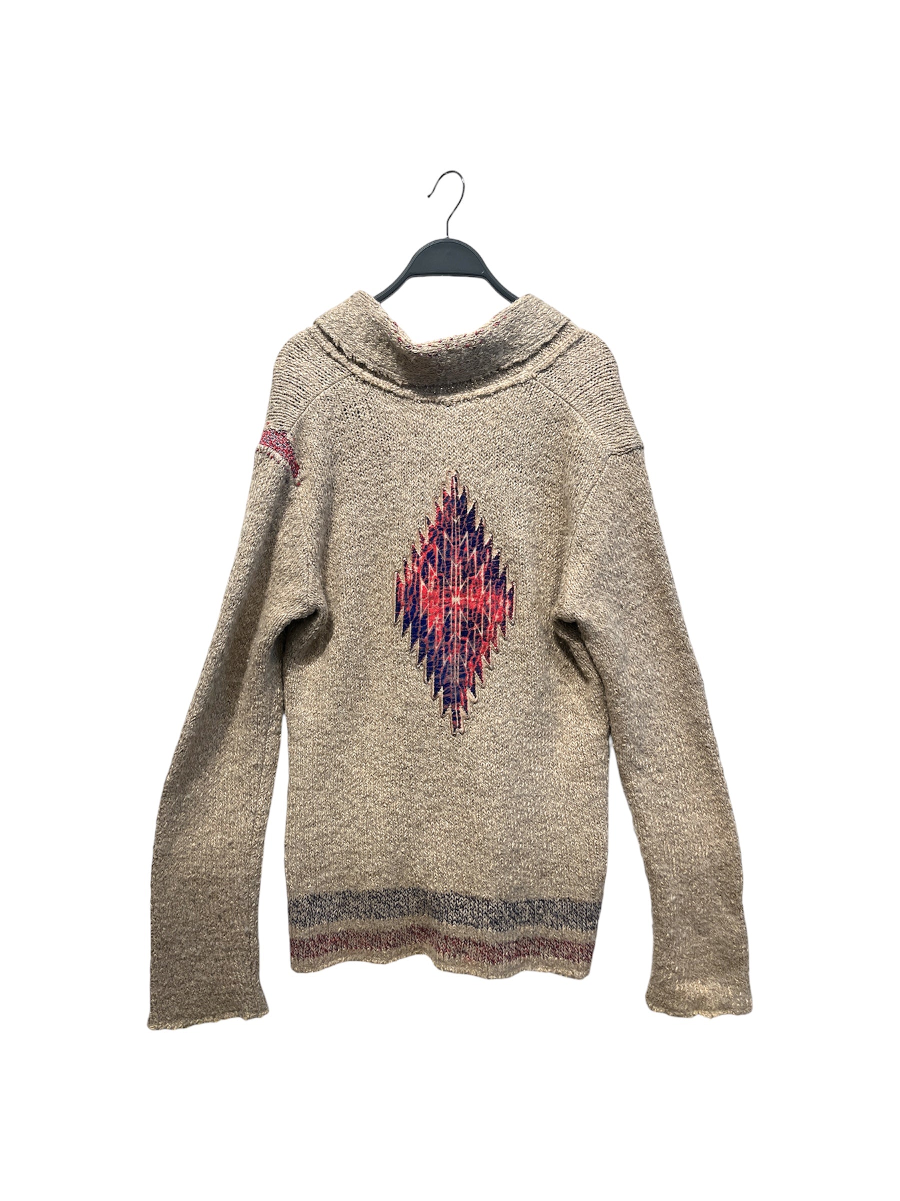 KAPITAL/Cardigan/L/Wool/BEG/1951,back symbol, bronze but view 2