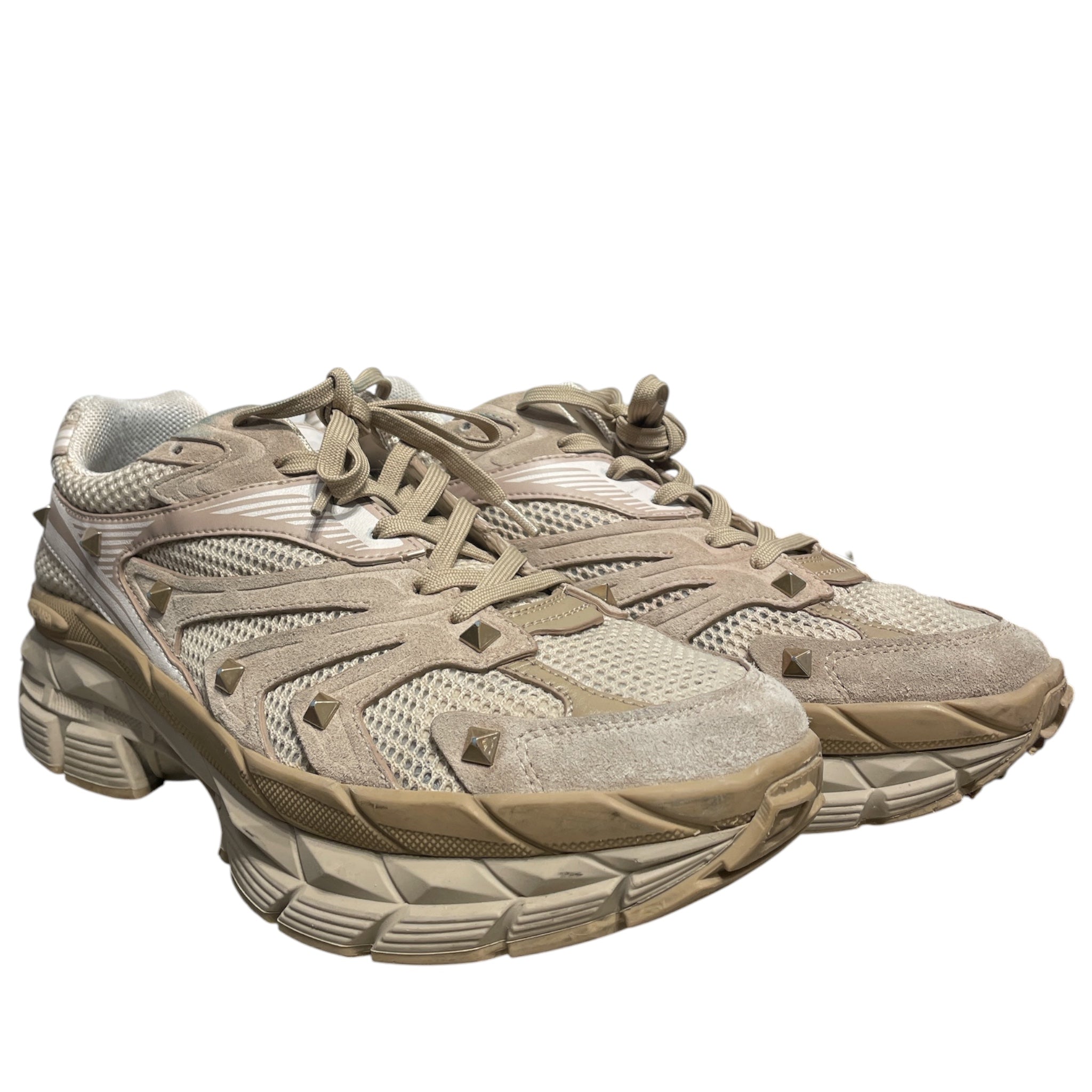 VALENTINO/Low-Sneakers/EU 43.5/BEG/SPIKED RUNNER view 1