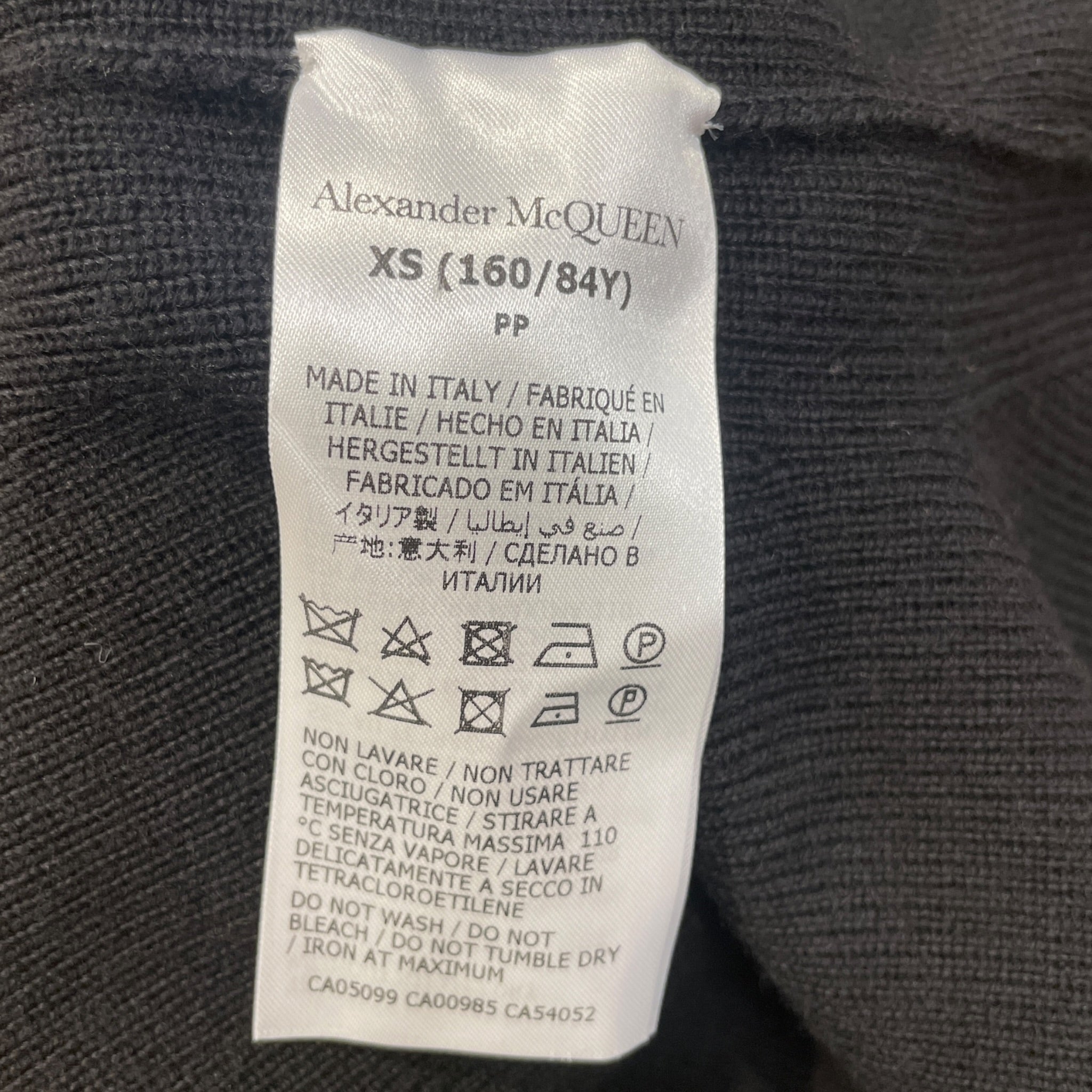 Alexander McQueen/SL Cut & Sew/XS/Wool/BLK/SCRUNCH CHEST view 3