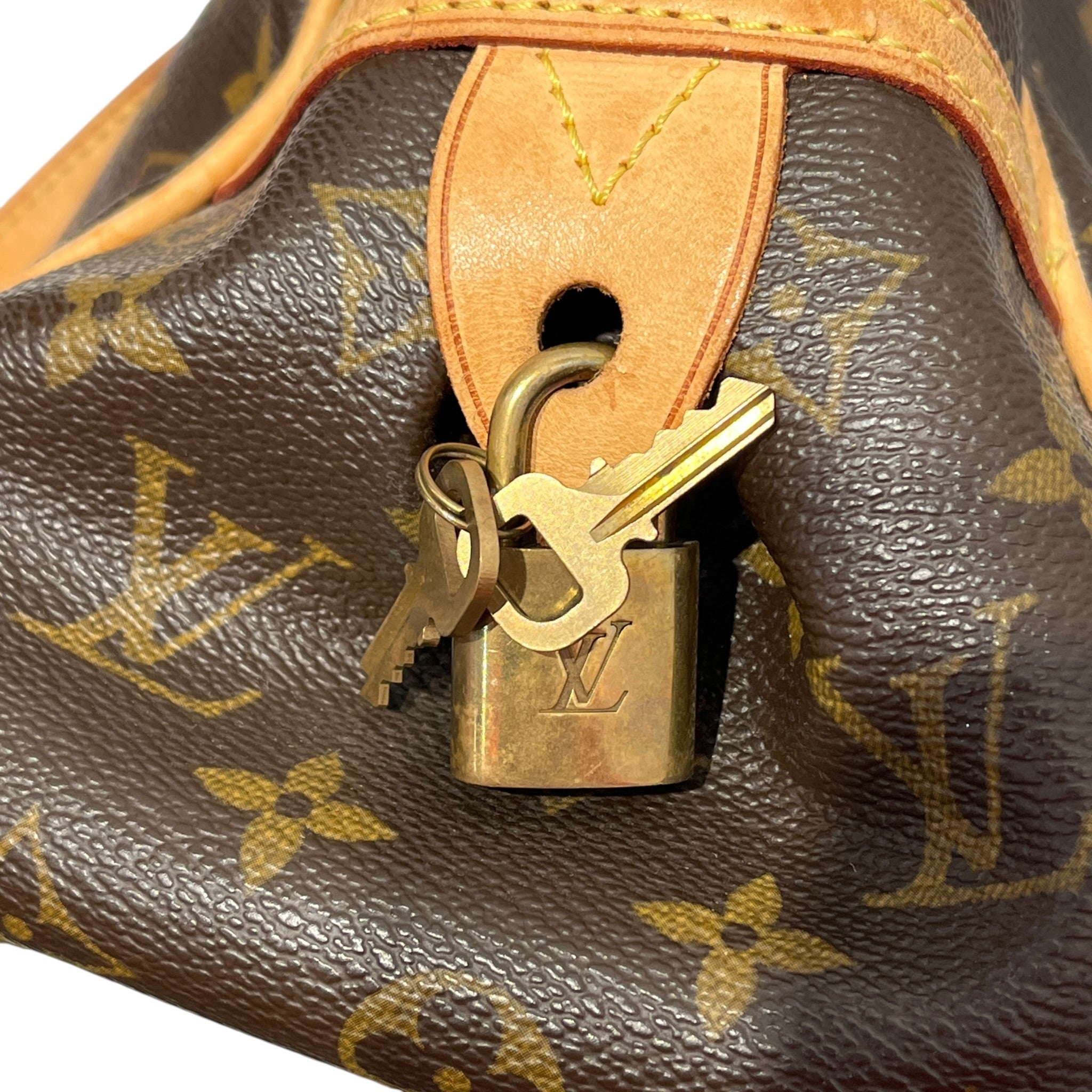 LOUIS VUITTON/Hand Bag/Monogram/Leather/BRW/Montorgueil PM Brown Shoulder view 10
