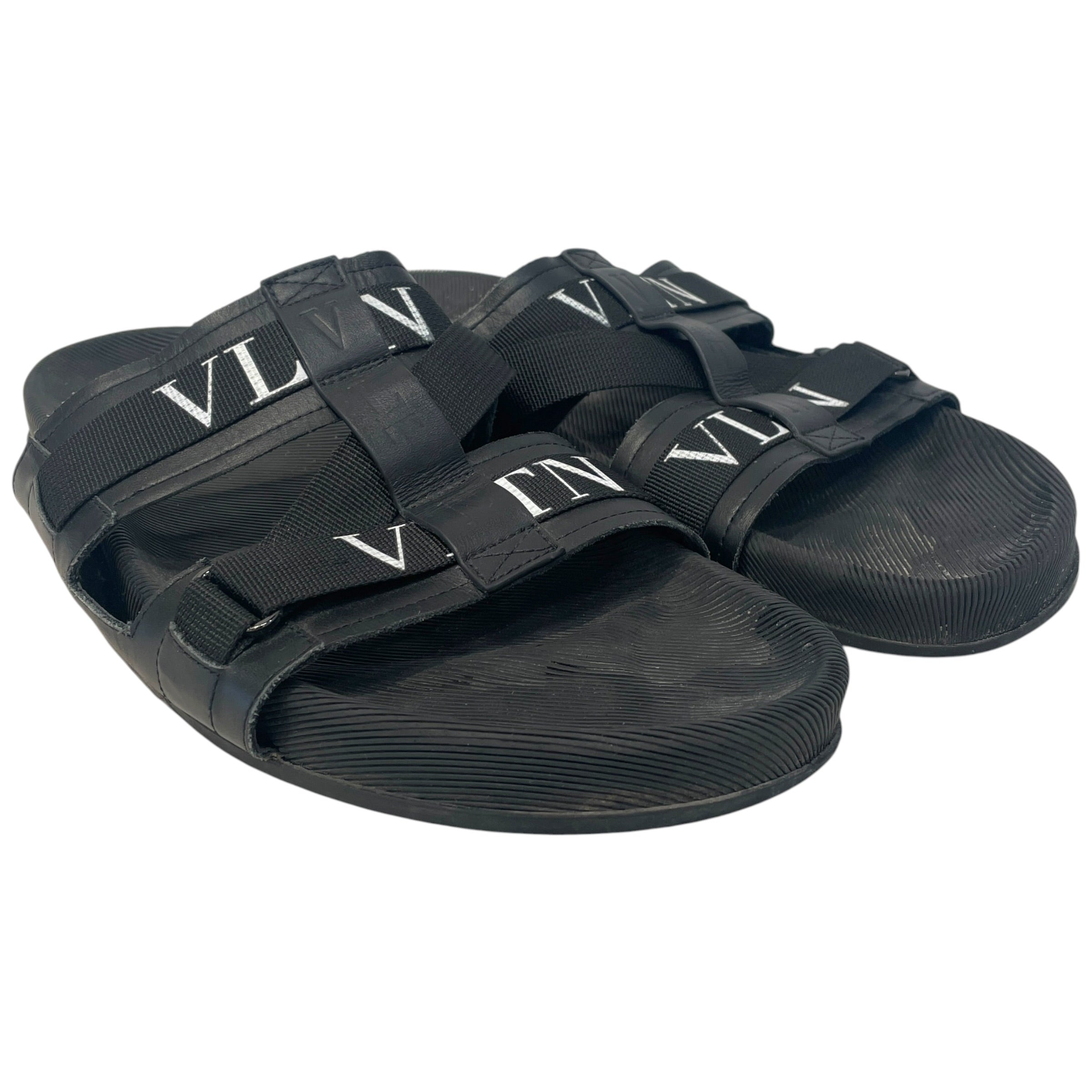 VALENTINO/Sandals/EU 41/Monogram/BLK/VLTN Logo Slides view 1