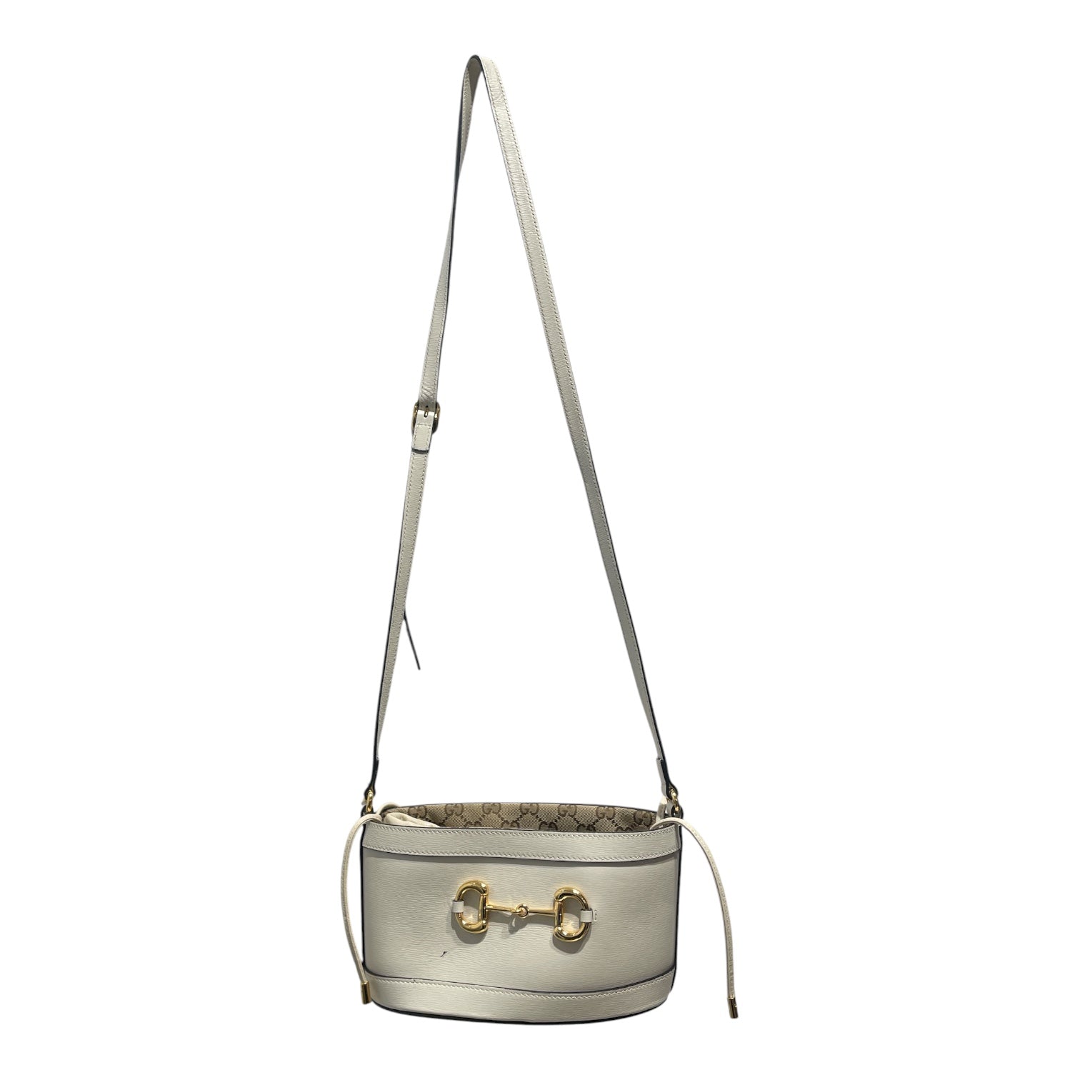 GUCCI/Cross Body Bag/Leather/CRM/Gucci Horsebit 1995 Bucket Bag view 1