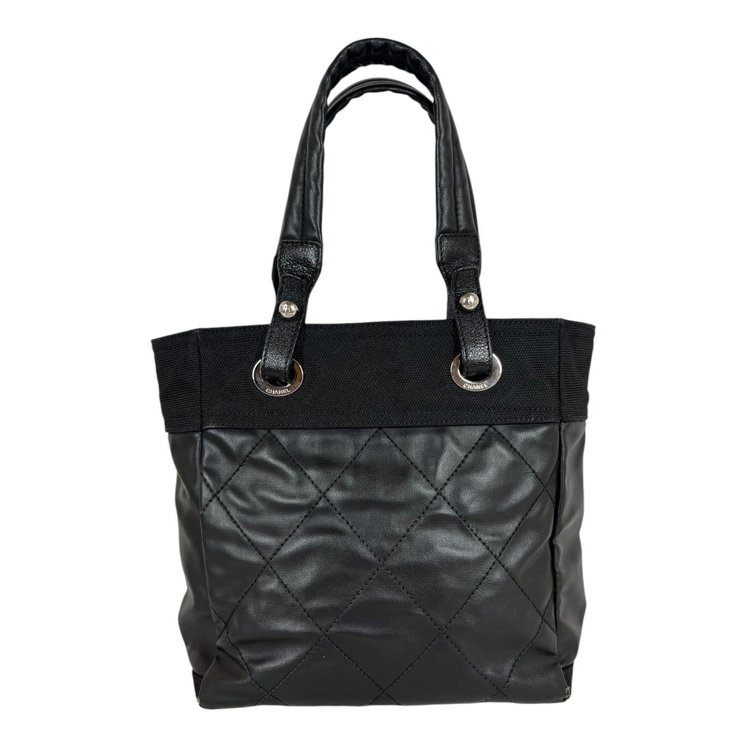 CHANEL/Hand Bag/Leather/BLK/SMALL PARIS-BIARRITZ view 2