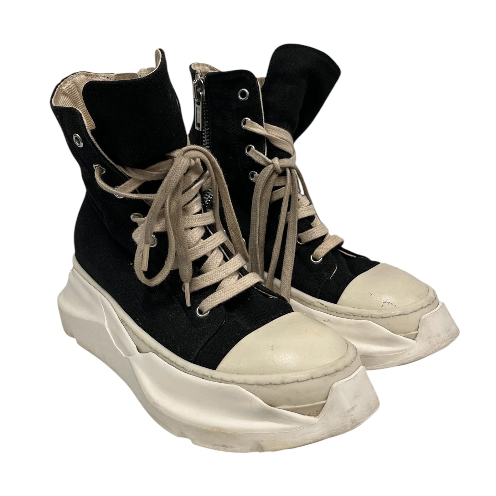 RICK OWENS DRKSHDW/Hi-Sneakers/US 6/Cotton/BLK/ABSTRACT HIGH view 1