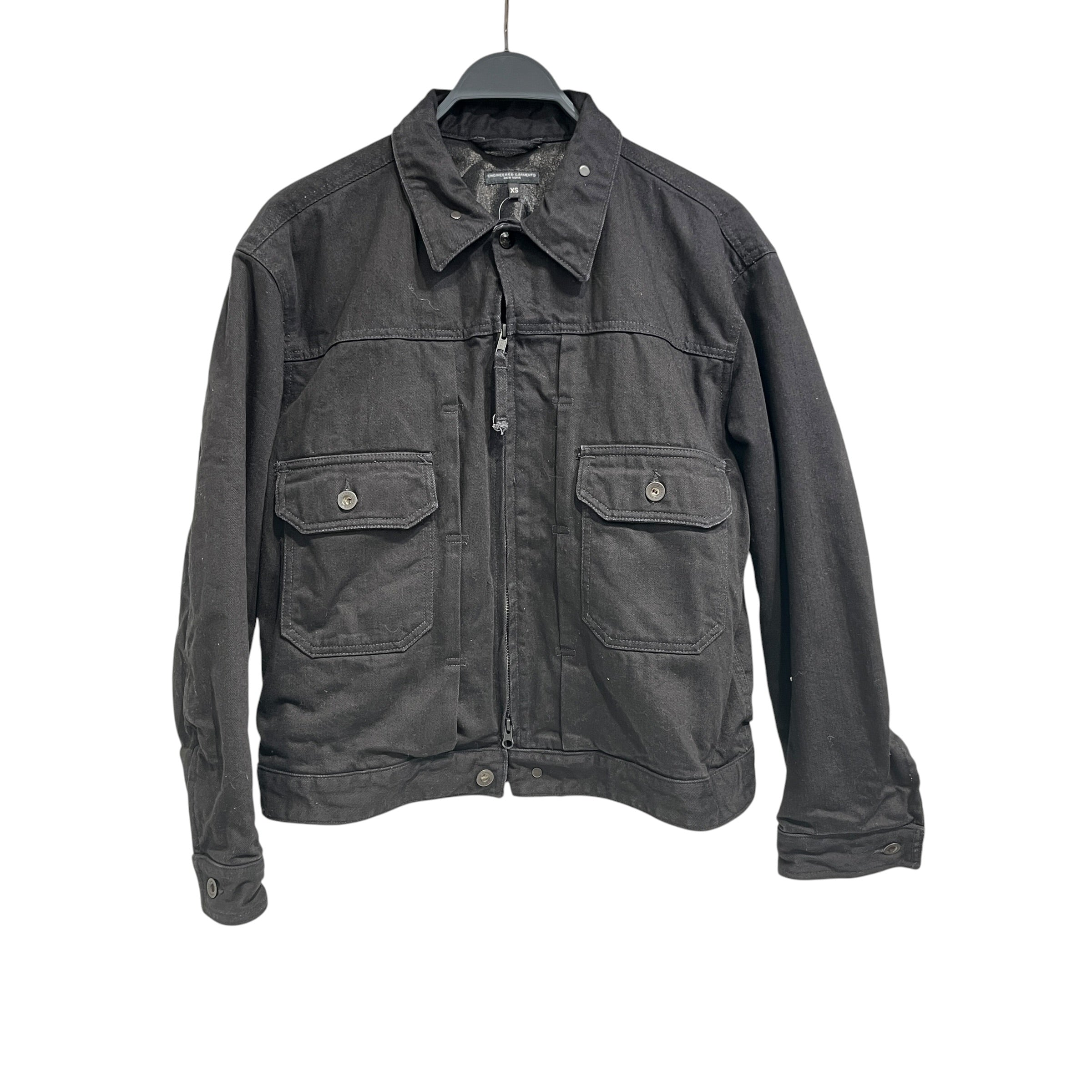 Engineered Garments/Denim Jkt/XS/Cotton/BLK/Zip Up view 1