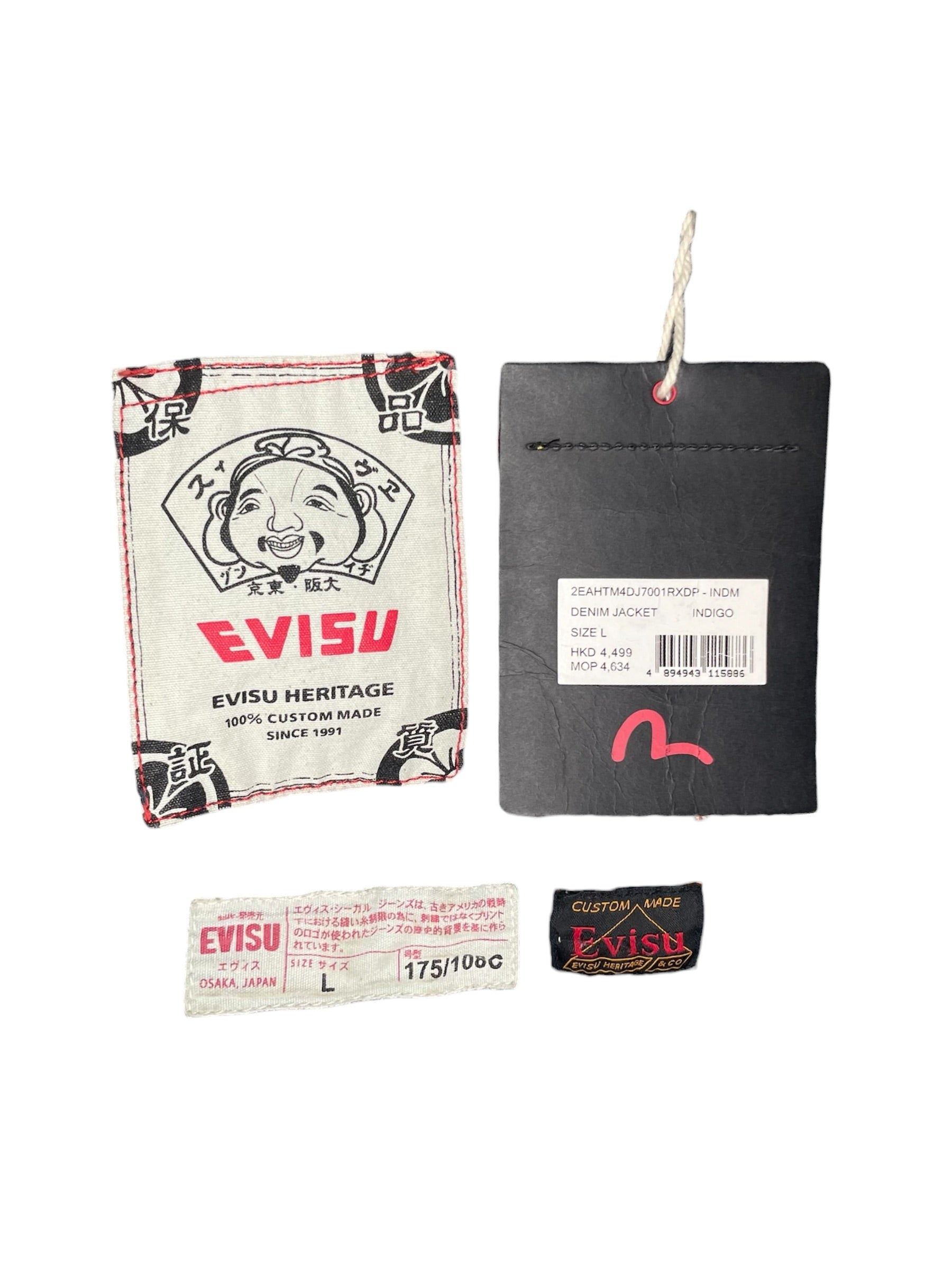 EVISU/Denim Jkt/L/Denim/BLU/Graphic/175/108C GOLD SEAGUL EMBROIDER view 5