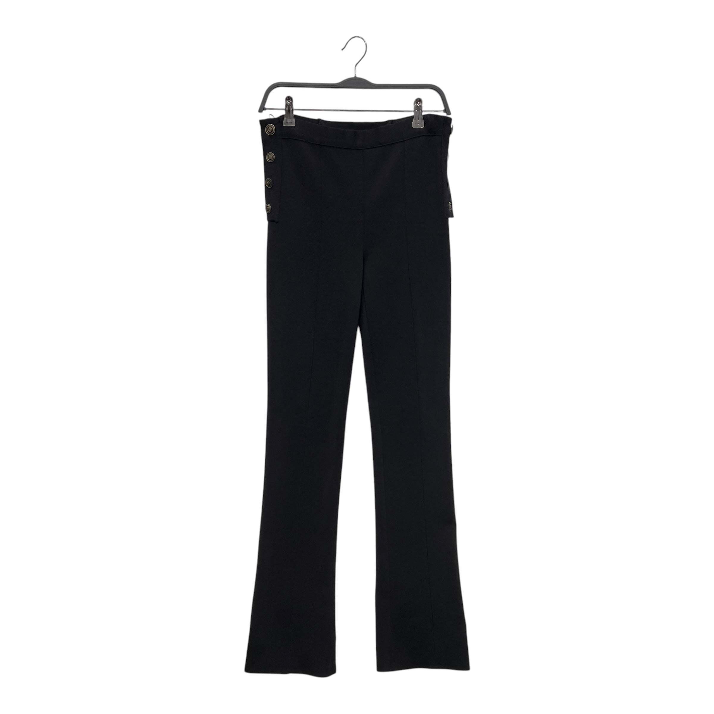 GIVENCHY/Straight Pants/M/BLK/skinny pant/logo button view 1