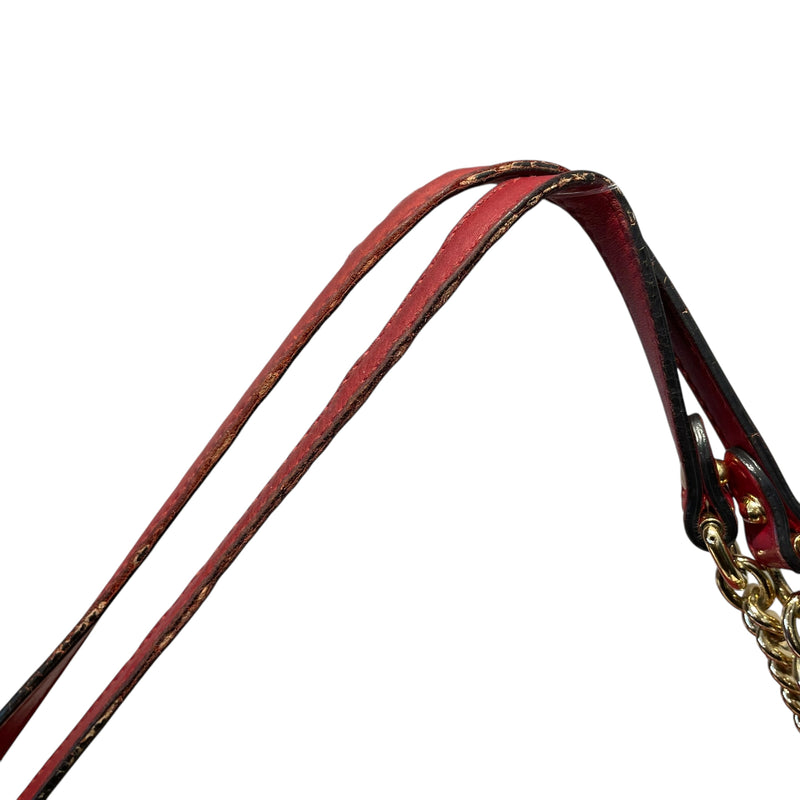 GUCCI/Hand Bag/Monogram/Leather/RED/guccissima 453771 5200931