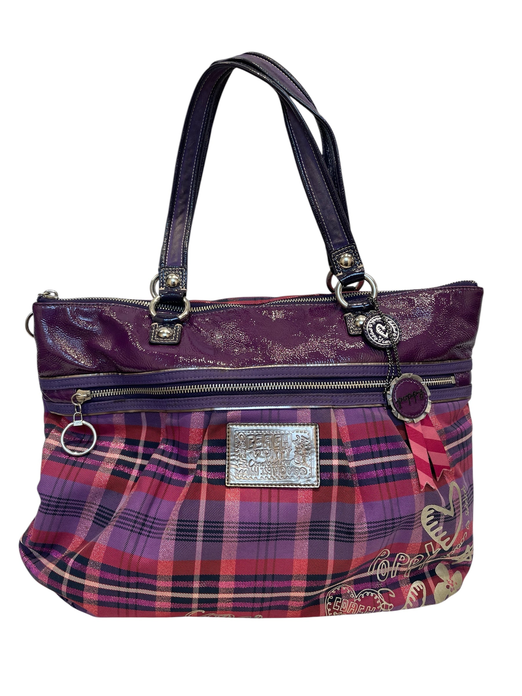 COACH/POPPY/Tote Bag/Plaid/PPL/ view 1