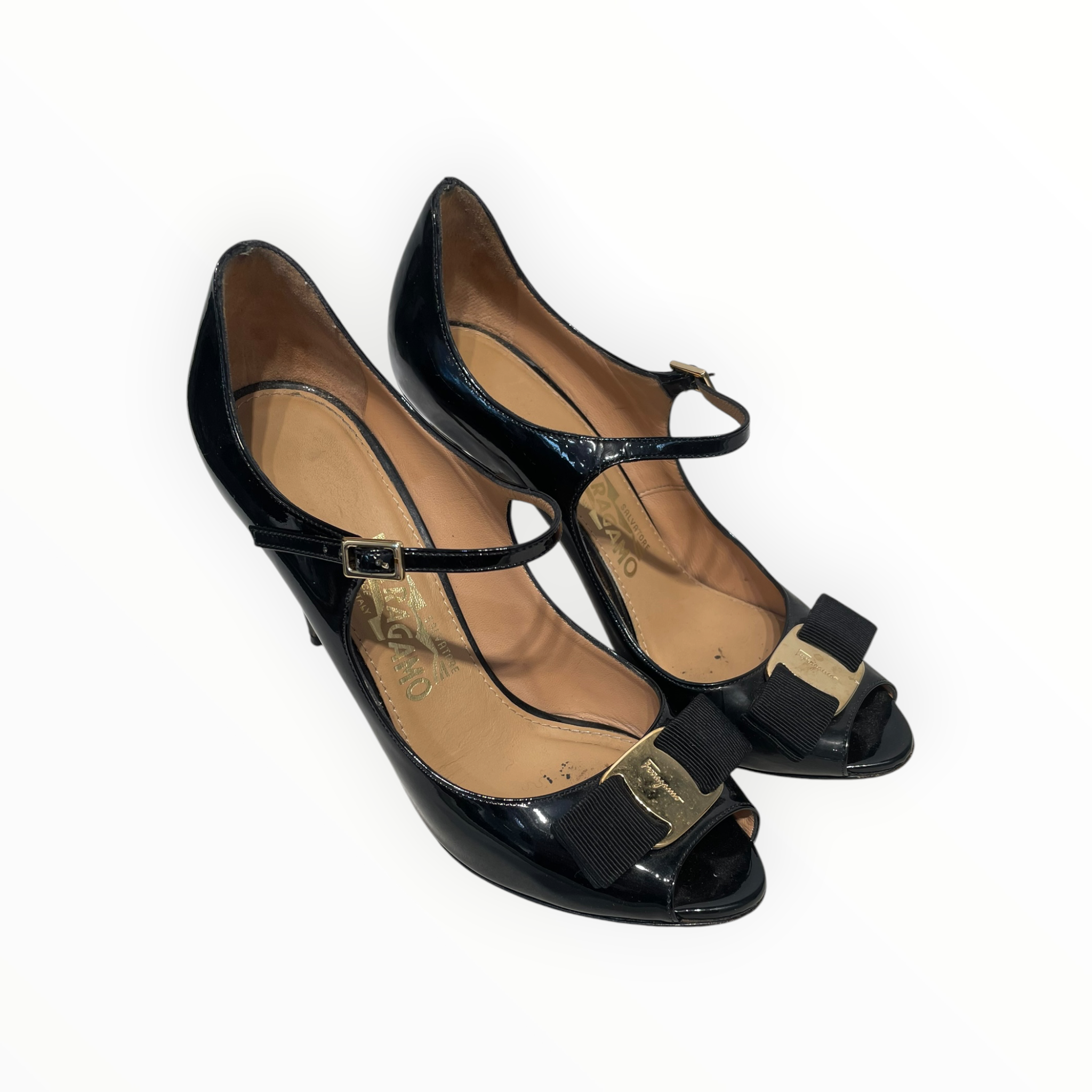 Salvatore Ferragamo/Dress Shoes/US 7/Leather/BLK/ view 1