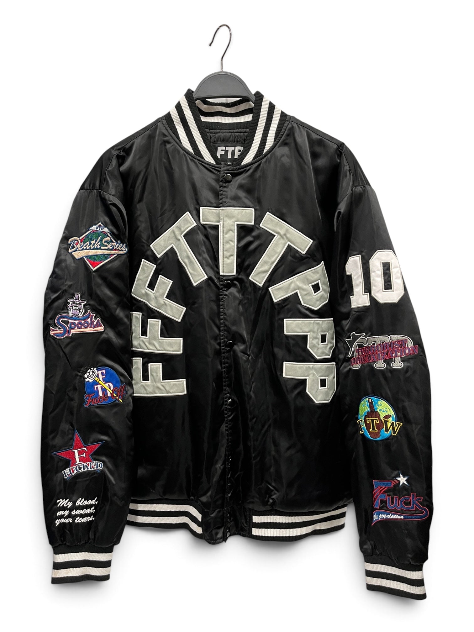 FTP/Pants/L/Cotton/BLK/ftp track pants view 1