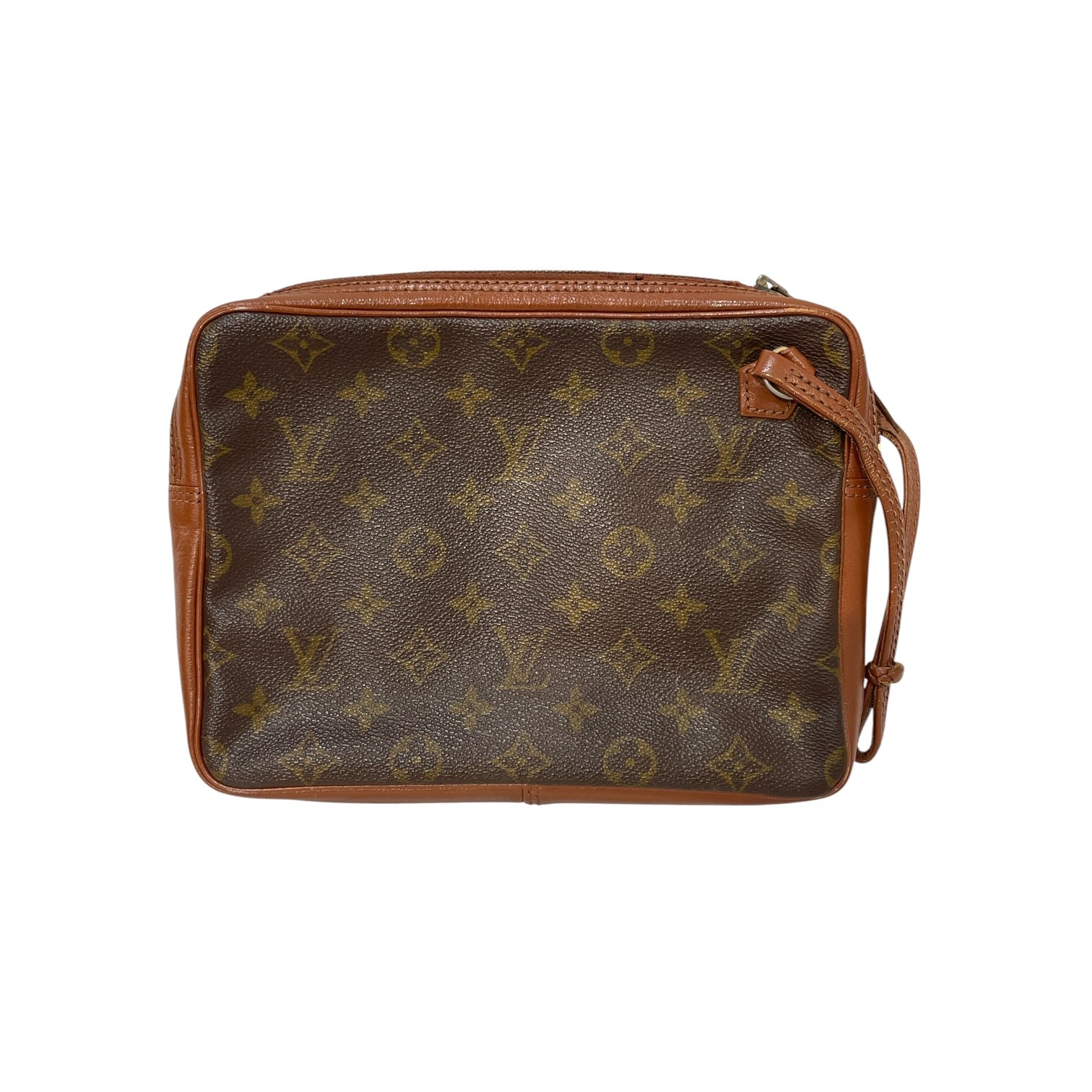 LOUIS VUITTON/Pouch/Monogram/Leather/BRW/sac bandouliere wristlet view 2