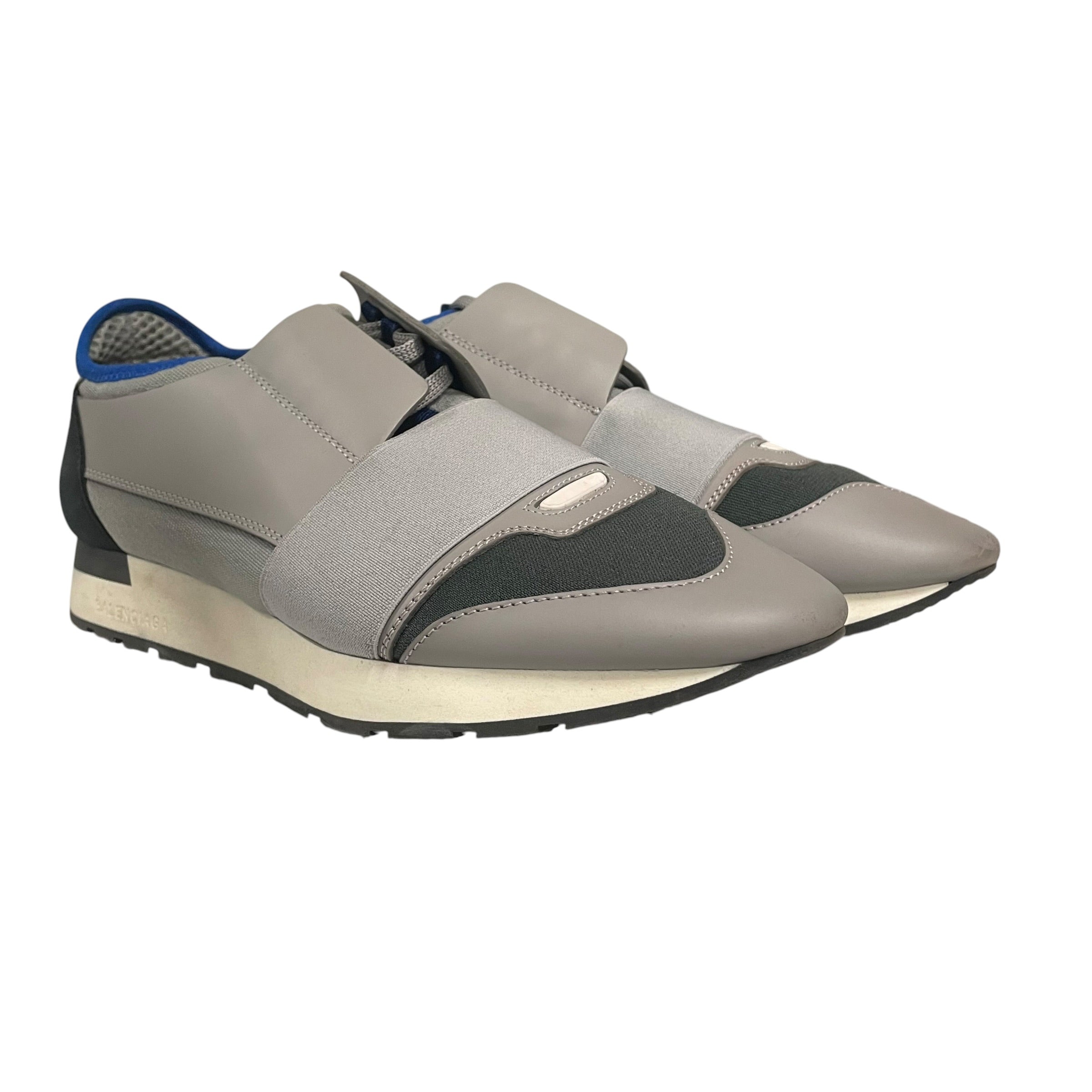 BALENCIAGA/Low-Sneakers/EU 40/Leather/GRY/BALENCIAGA RACE SNEAKER view 1