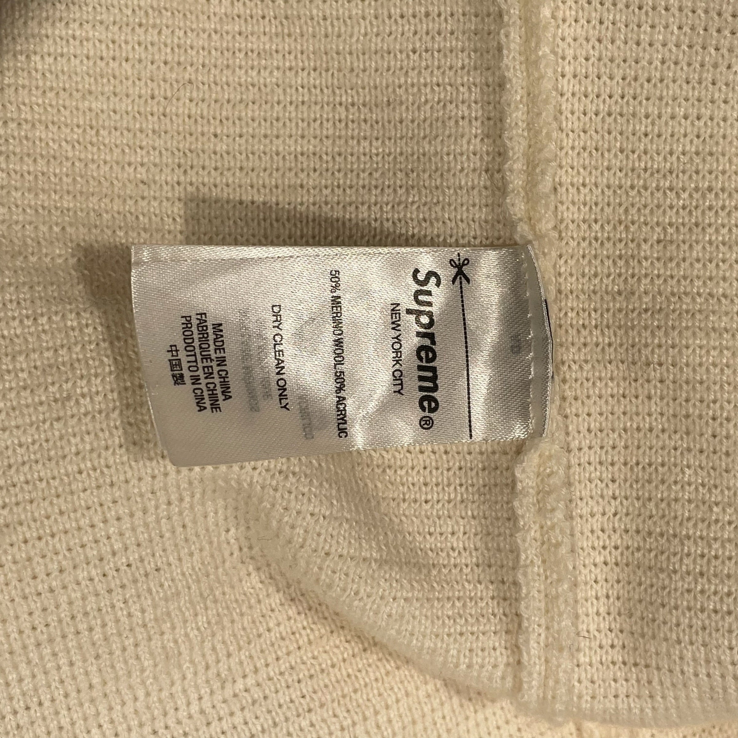 Supreme/Cardigan/M/CRM/BLACK STICH view 5