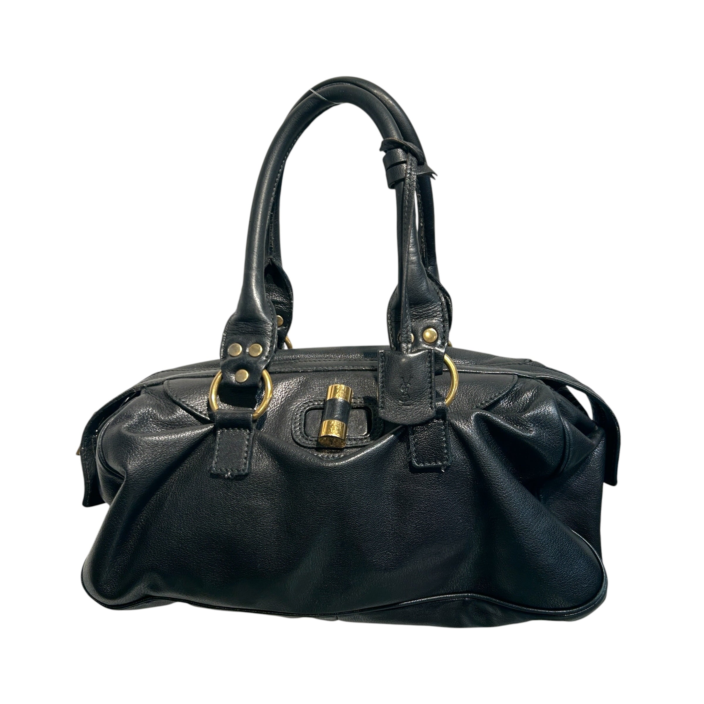 YVES SAINT LAURENT/Hand Bag/Leather/BLK/Muse Bowler view 6