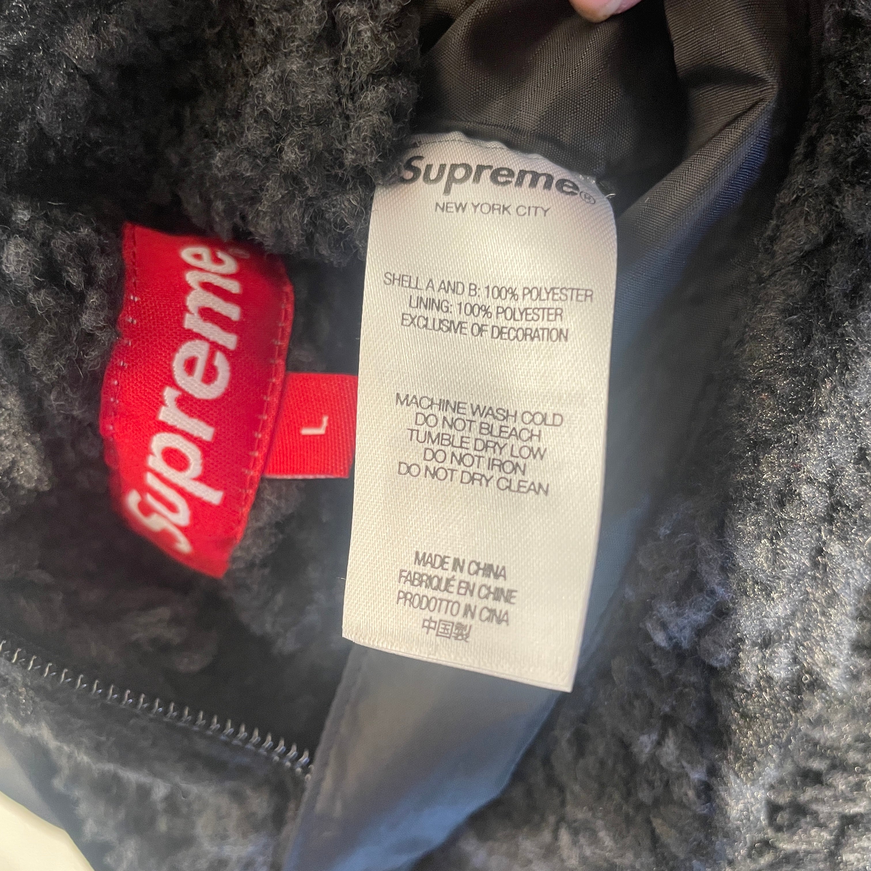 Supreme/Fleece Jkt/L/Polyester/BLK/WINDSTOPPER REVERSIBLE view 5