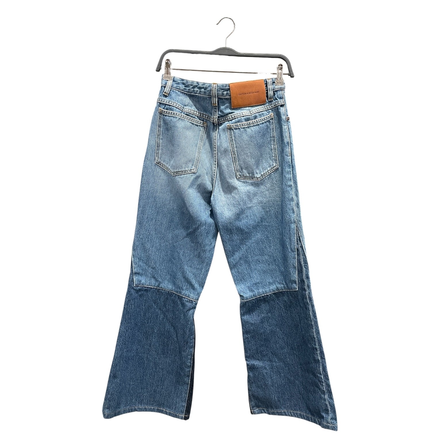 VICTORIA BECKHAM/Bottoms/25/Denim/BLU/Indigo Flare panels view 2
