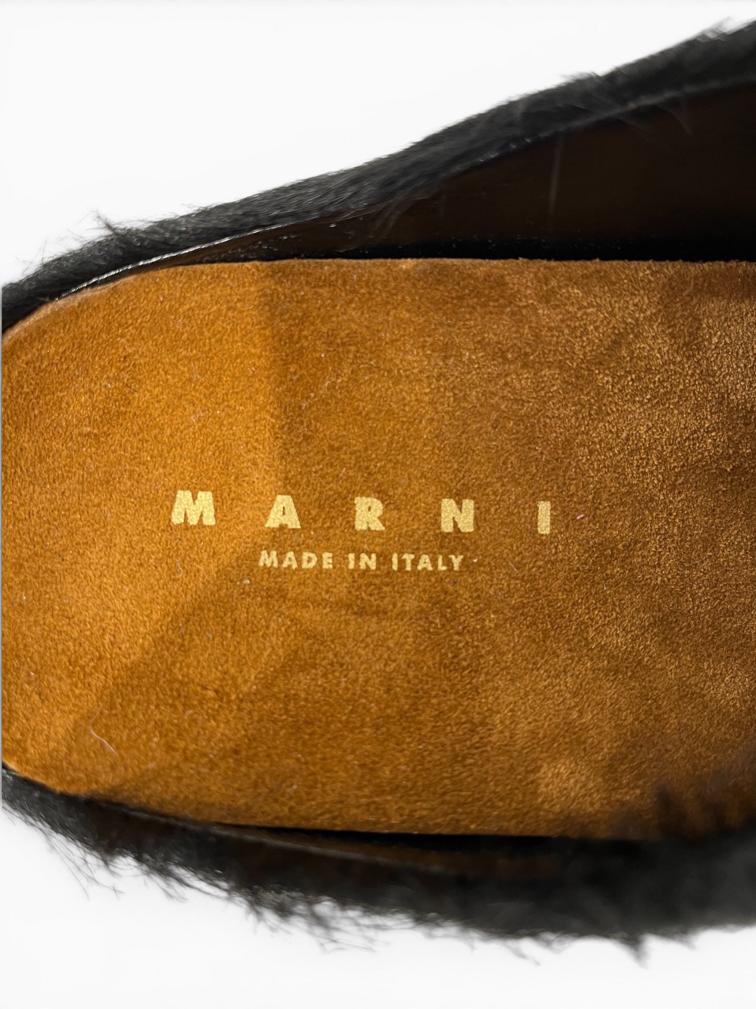 MARNI/Shoes/EU 38/Fur/BLK/PLATFORM PONY HAIR CLOGS view 5