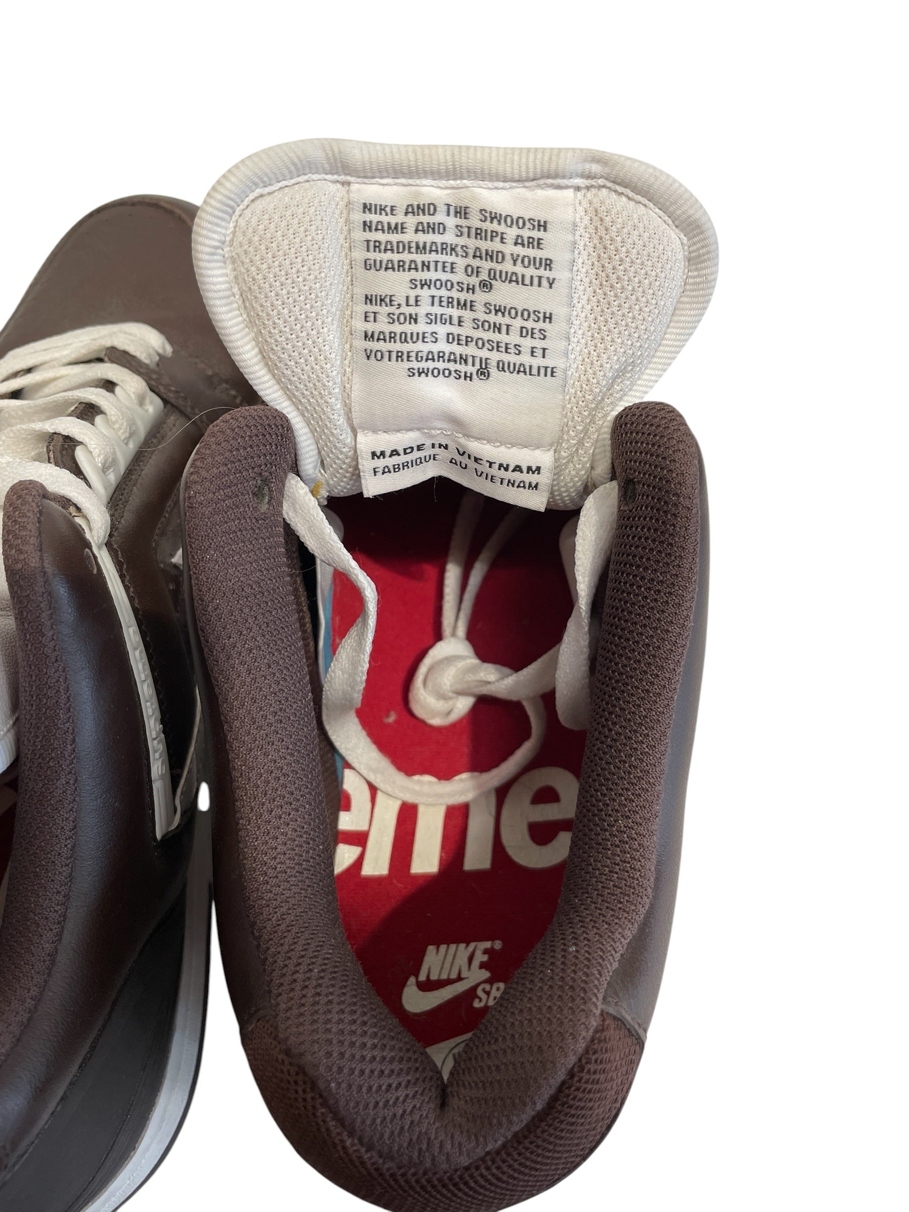 NIKE SB/Low-Sneakers/US 10/BRW/SUPREME X NIKE SB AIR FORCE LO view 6