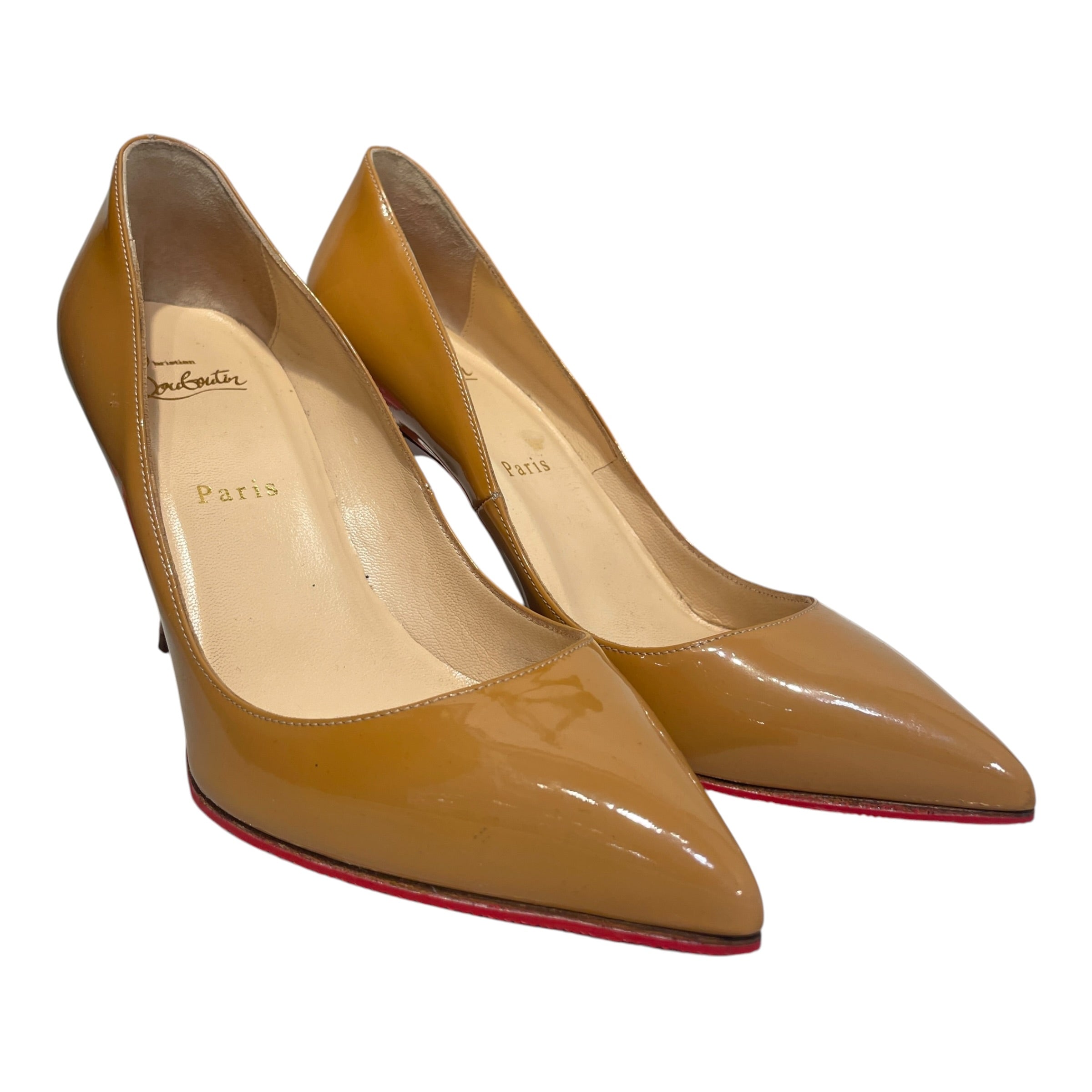 Christian Louboutin/Heels/EU 38/Leather/GLD/Kate Pumps view 1
