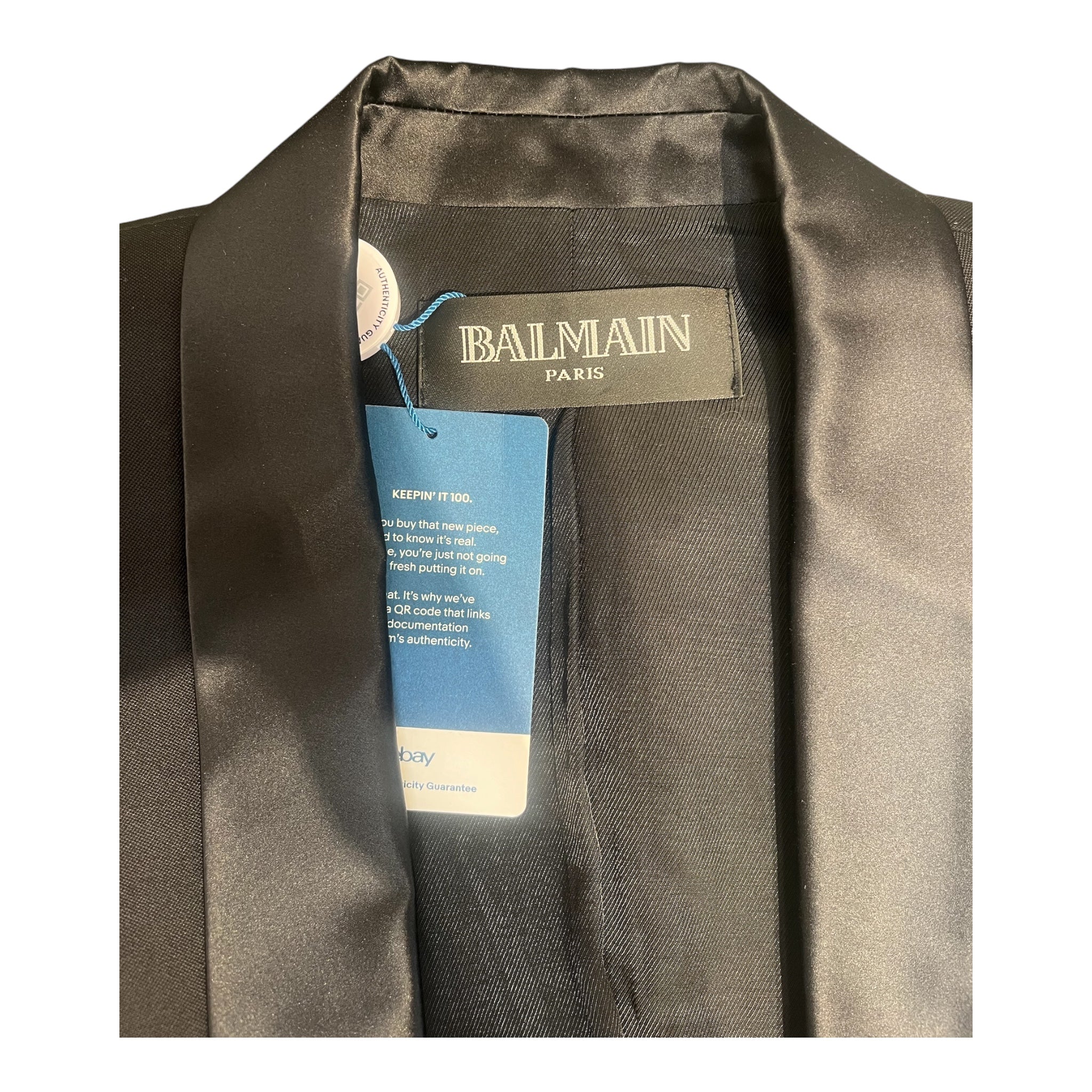 BALMAIN/Tailored Jkt/38/Wool/BLK/BALMAIN TUXEDO JACKET view 3