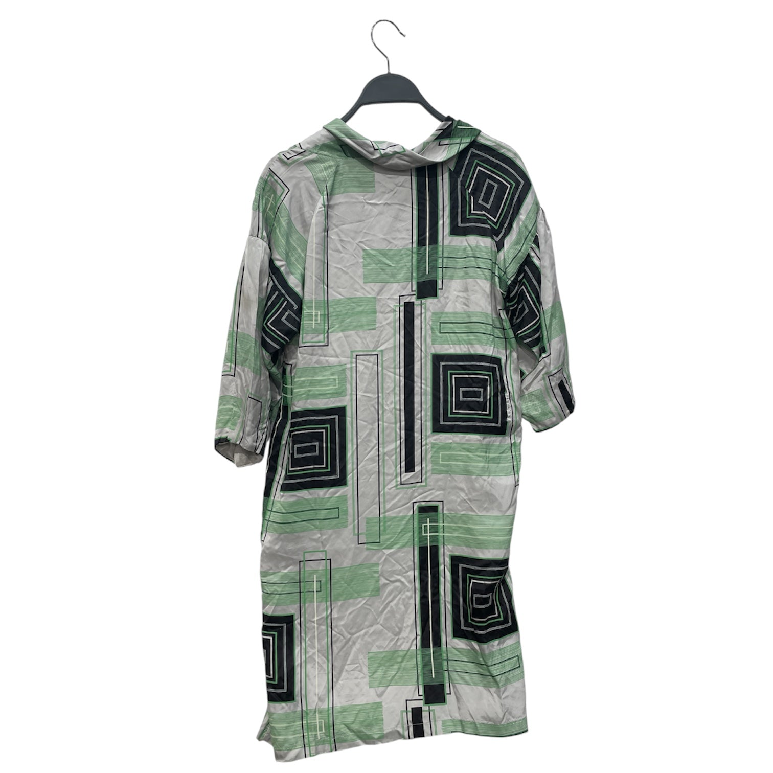 DIESEL/Shirt Dress/S/All Over Print/Silk/GRN/Midi Length/MOCK NECK BUTTON UP view 2