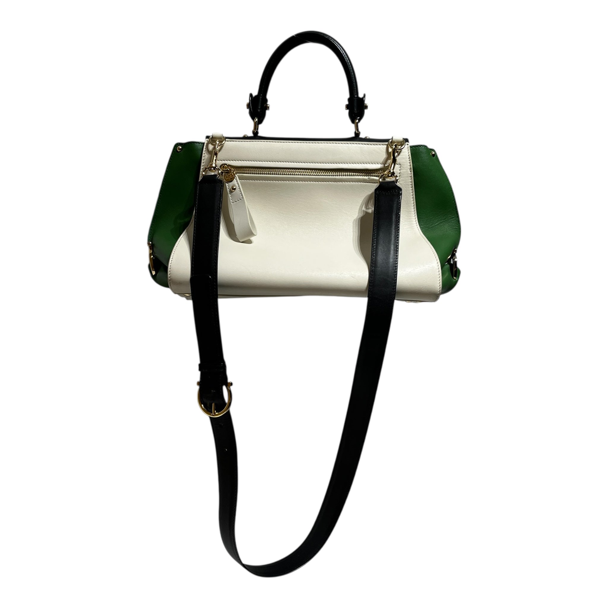 Salvatore Ferragamo/Hand Bag/Leather/WHT/Sofie Satchel Tri-Color GRN view 2