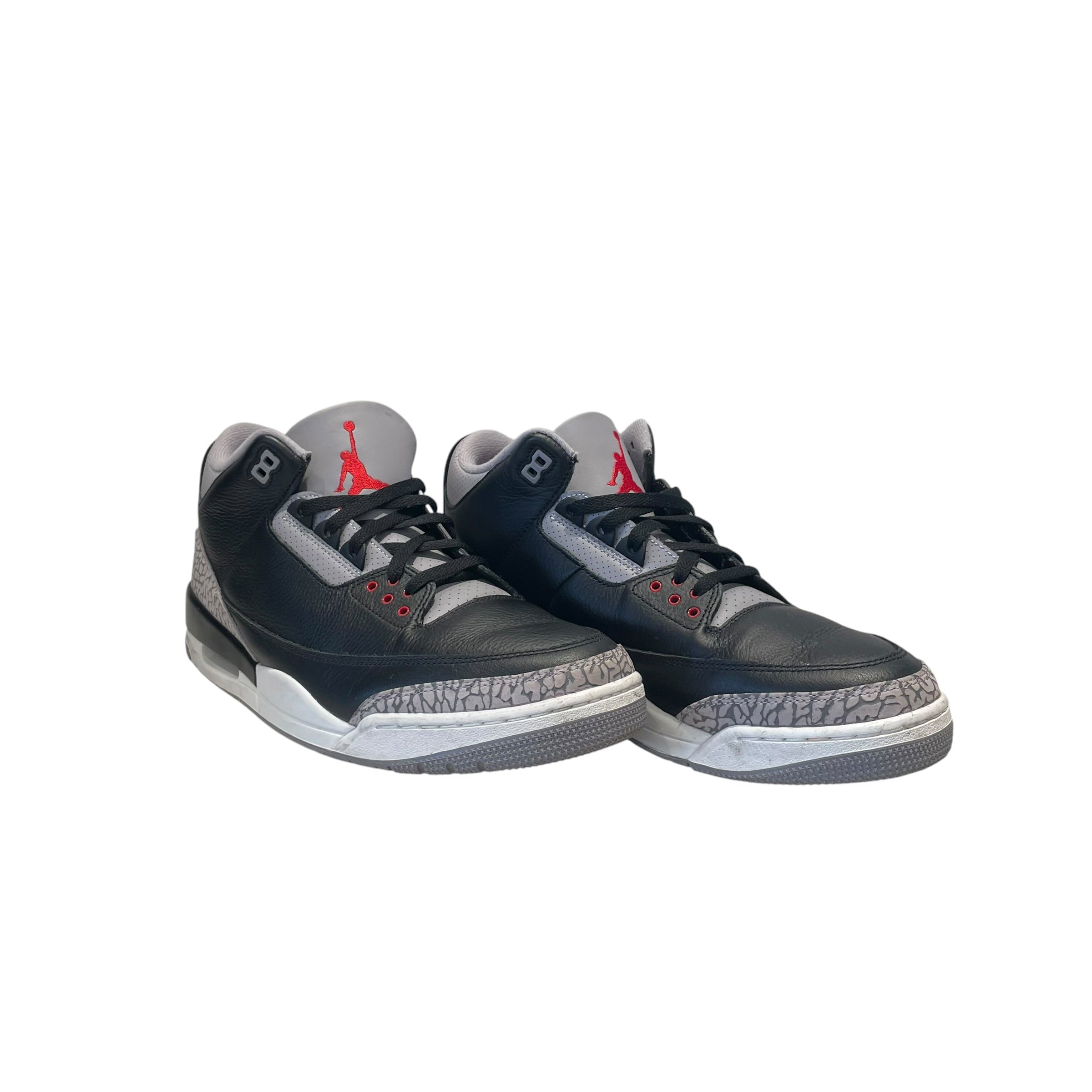 JORDAN BRAND/Low-Sneakers/US 14/Leather/BLK/AJ3 black cement view 1