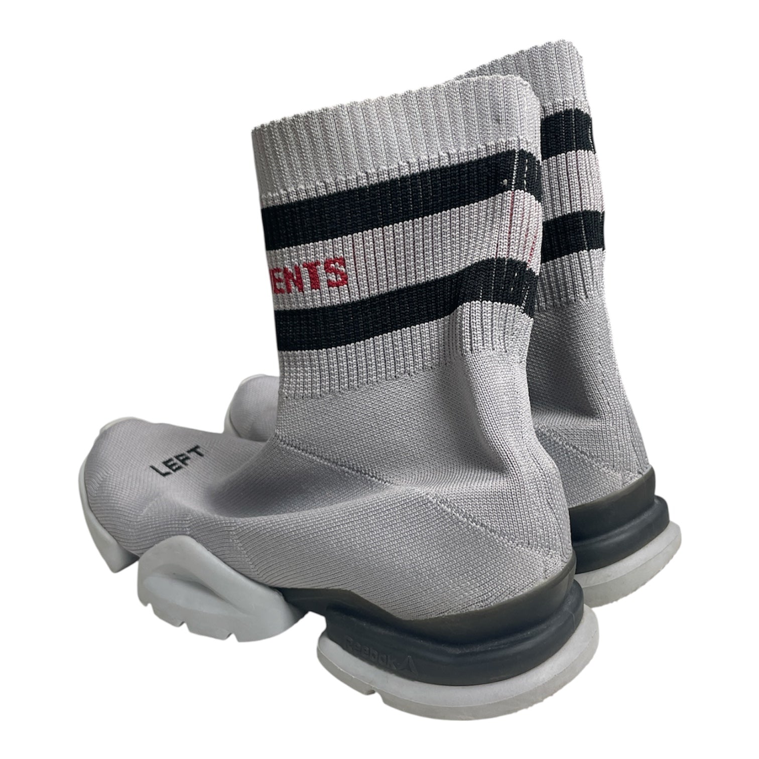 VETEMENTS/Reebok/Shoes/US 7.5/SLV/#118679234/sock shoe view 2