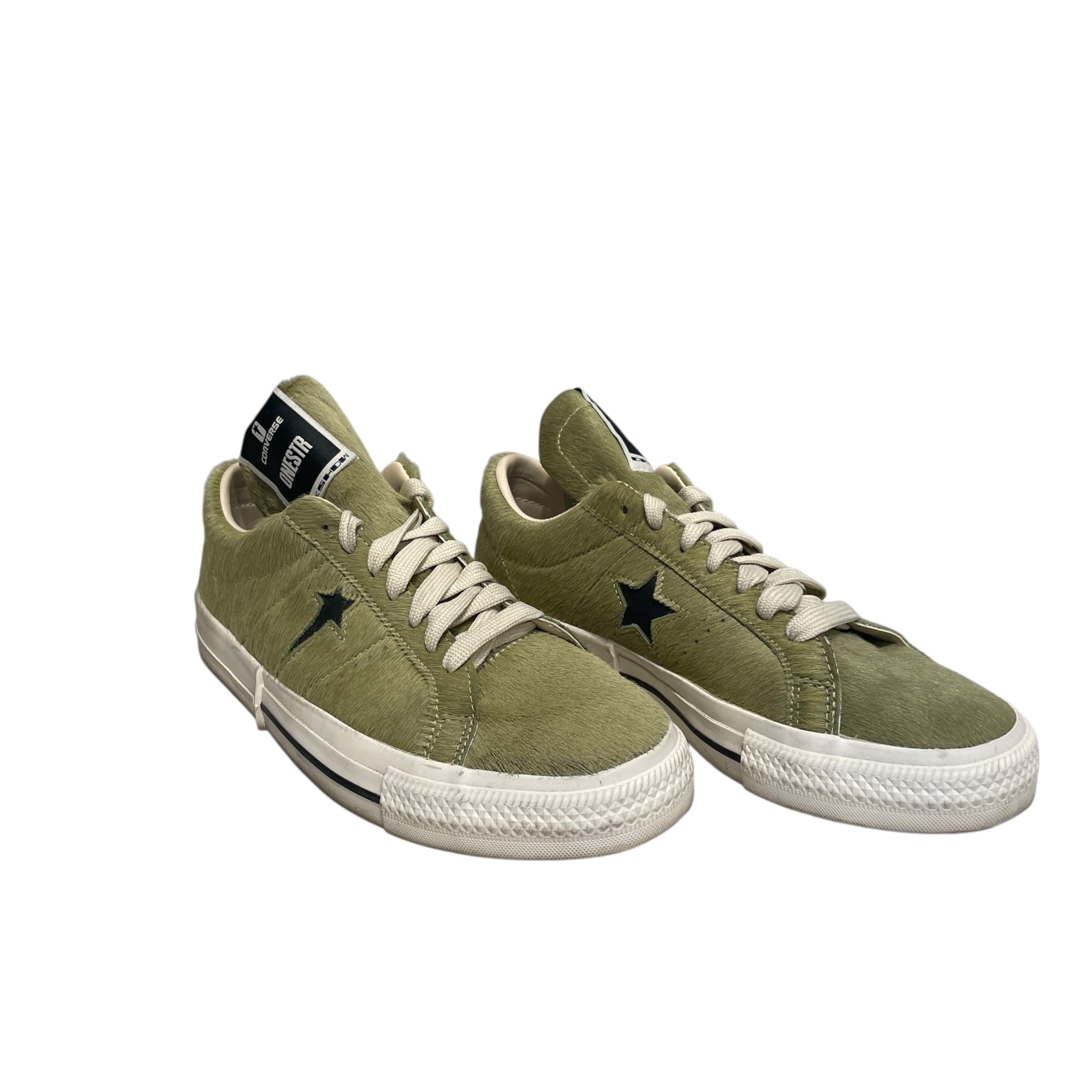 RICK OWENS DRKSHDW/CONVERSE/Low-Sneakers/US 9.5/Animal Pattern/Leather/GRN/One Star Pro Low Acid/Black view 1