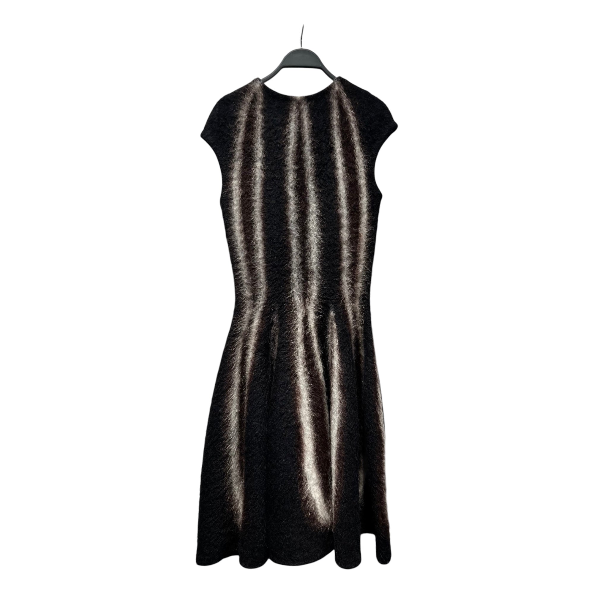 Alexander McQueen/SL Dress/L/All Over Print/Wool/BLK/BLK/BRN/WHT WOOL/MOHAIR BLEND view 2