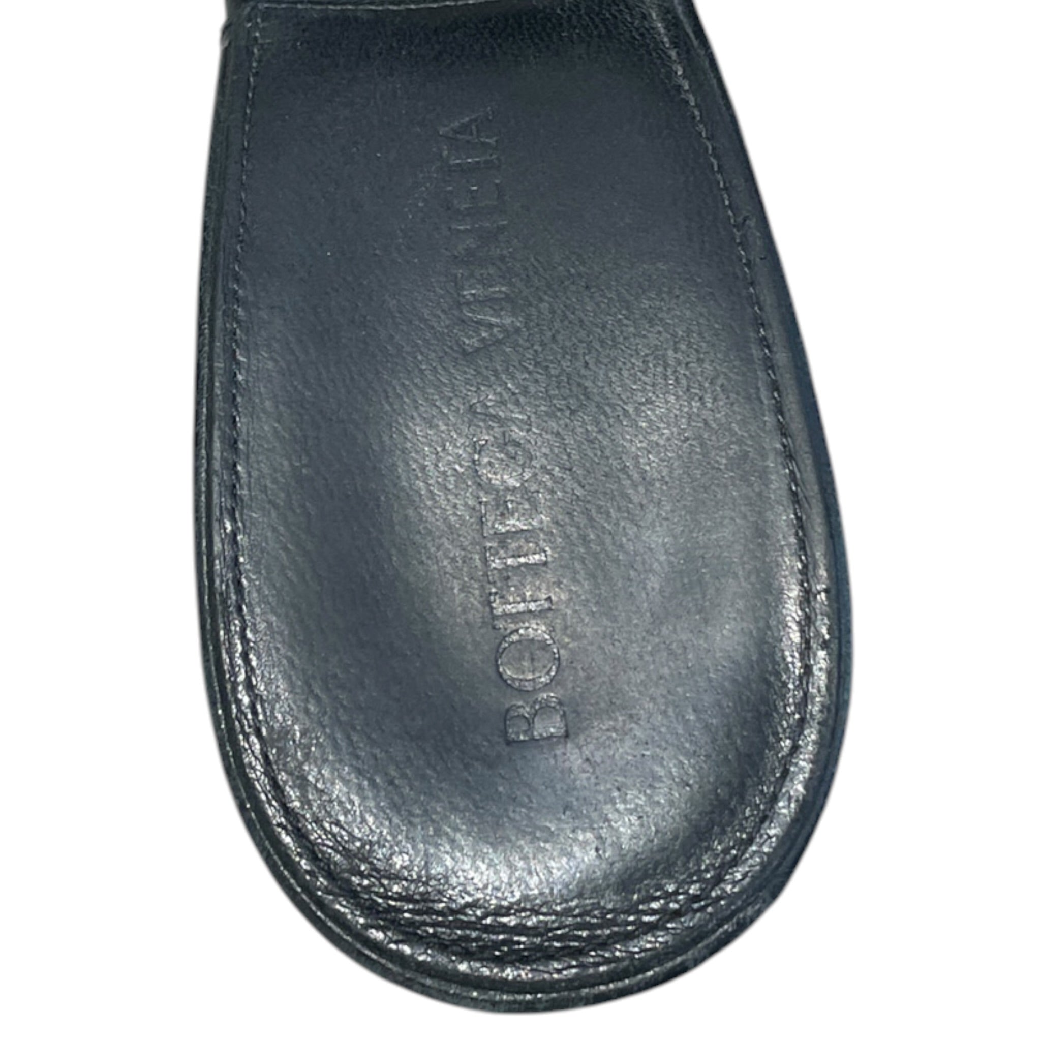 BOTTEGA VENETA/Heels/EU 38/Leather/BLK/Open Toe Sandal Heel view 3