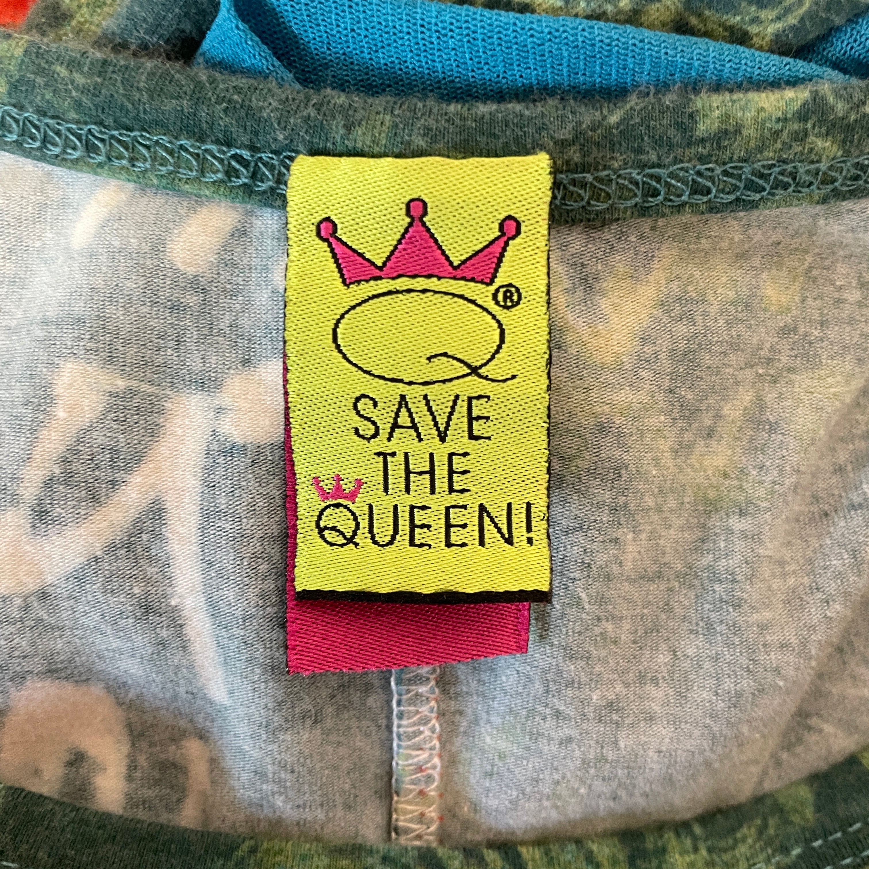 SAVE THE QUEEN!/Dress/M/Floral Pattern/Cotton/GRN/BLUE SLEEVES view 3