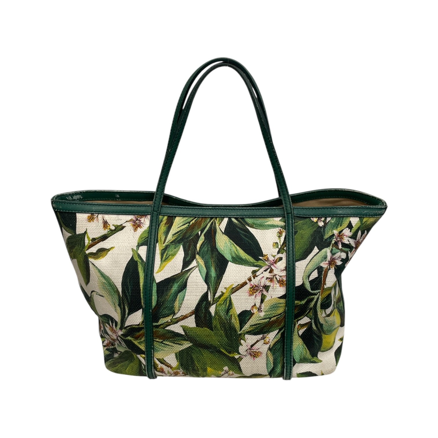 DOLCE&GABBANA/Tote Bag/OS/Floral Pattern/Cotton/MLT/GREEN LEATHER WITH FLORAL view 2