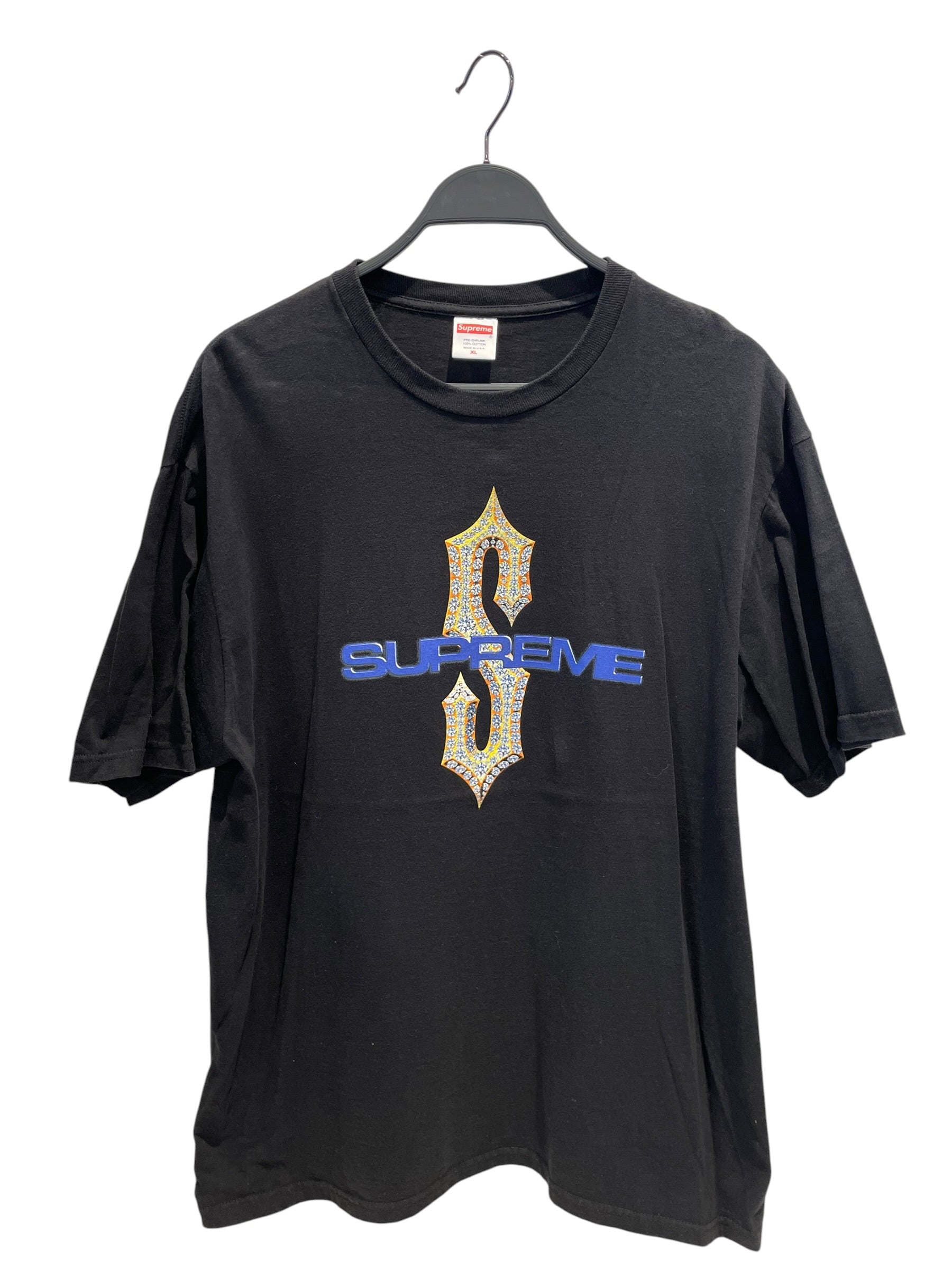 Supreme/T-Shirt/XL/Cotton/BLK/Graphic/diamond S tee view 1