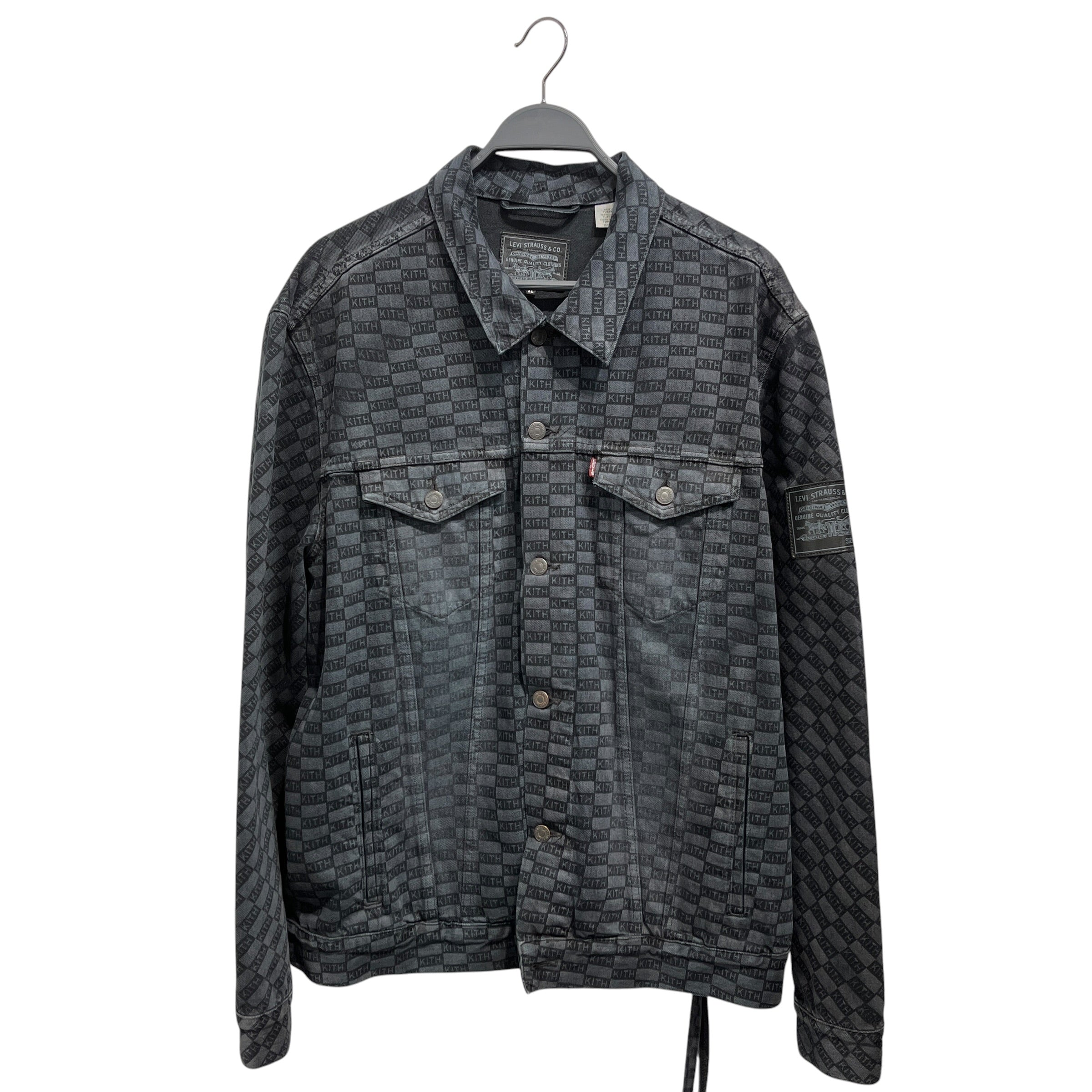 Levi's/Denim Jkt/XL/Cotton/NVY/Single Breasted/All Over Print/Kith Collab view 1