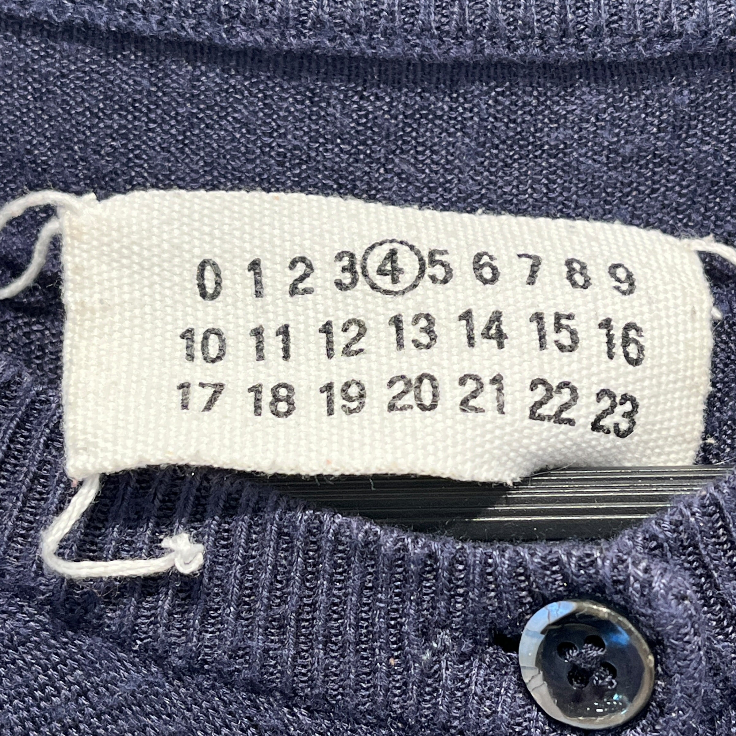 Maison Margiela/Cardigan/4/Cotton/NVY/Knit Cardigan view 3