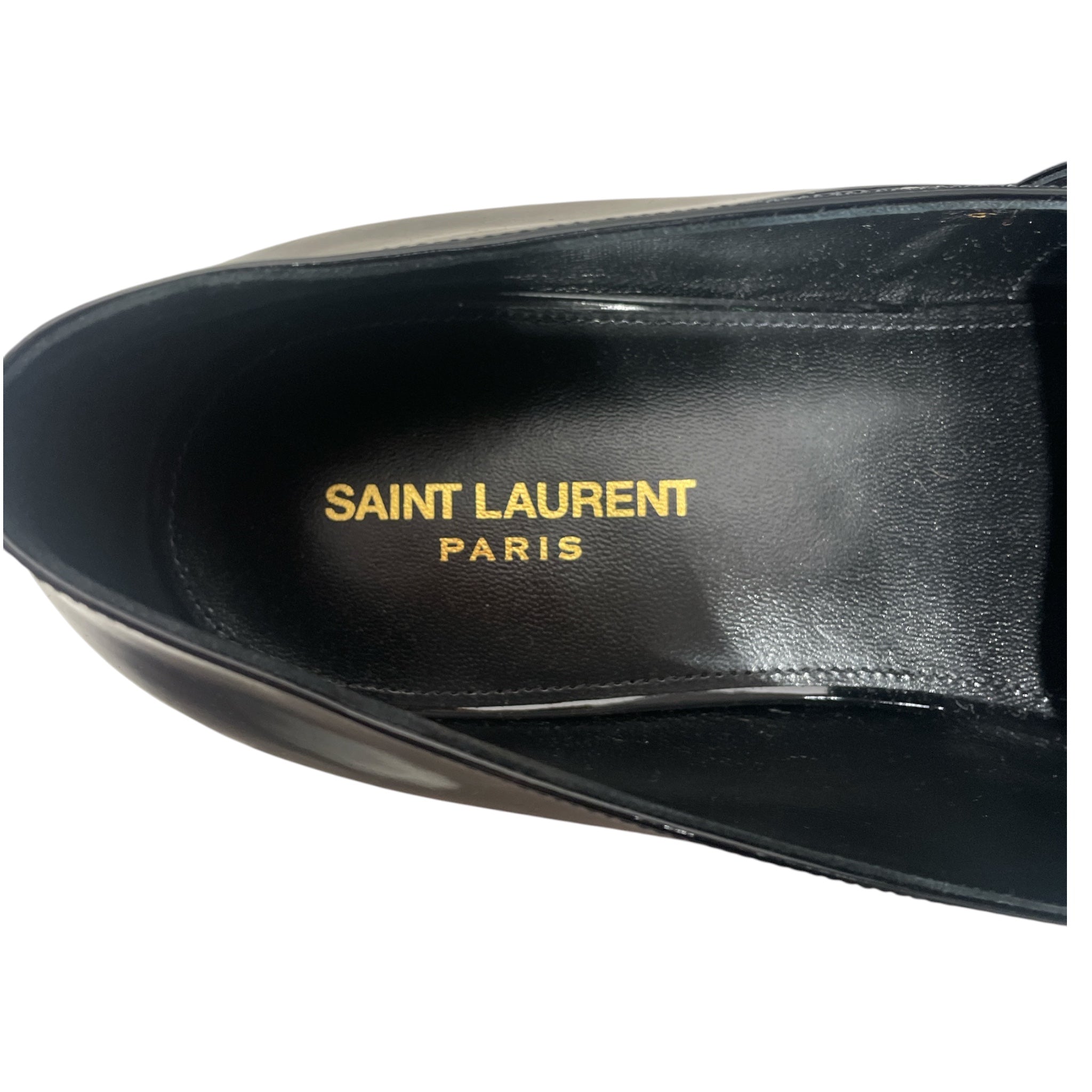 SAINT LAURENT/Loafers/EU 46/BLK/Tristan Patent Gem Loafer view 3