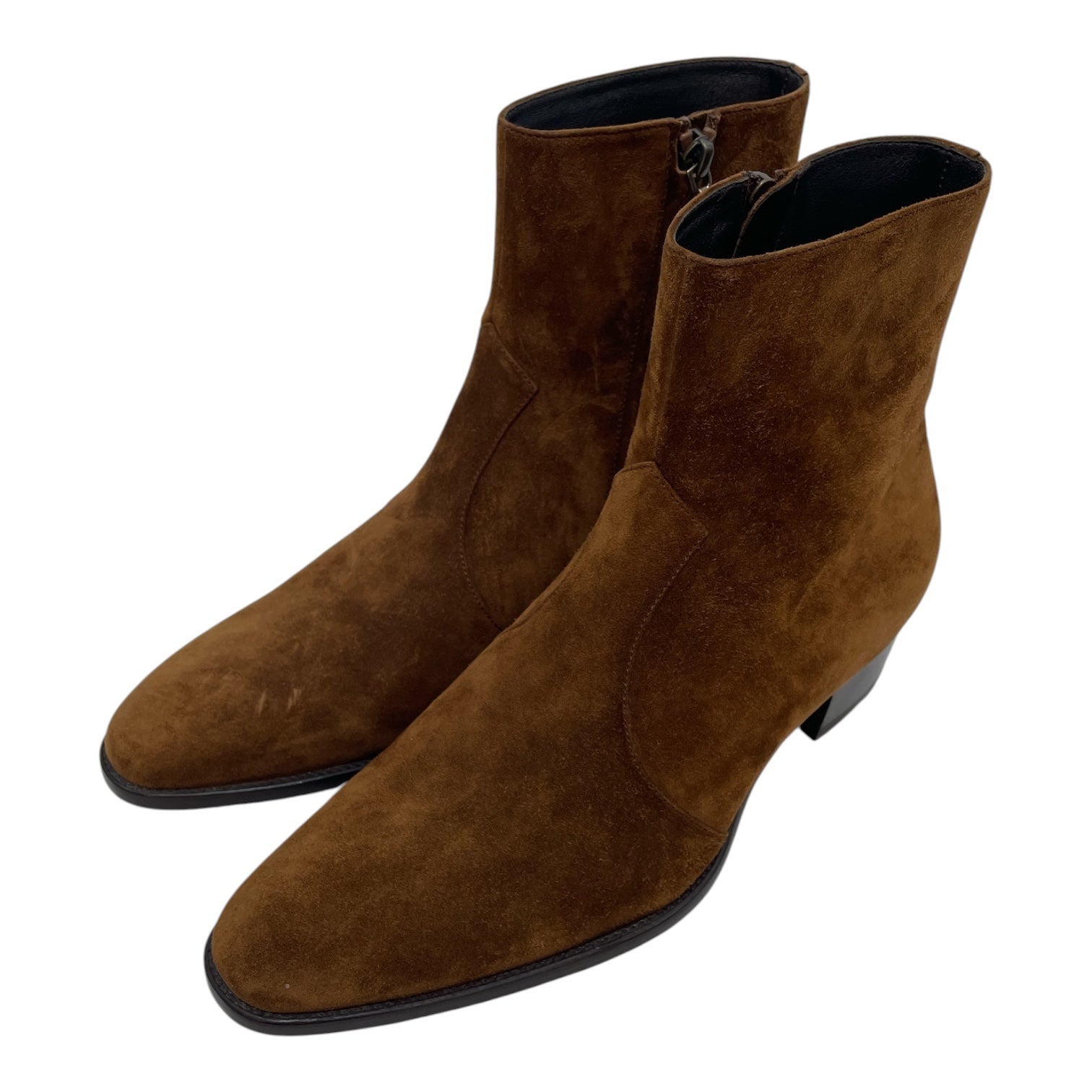 SAINT LAURENT/Boots/EU 41/Suede/CML/WYATT 40 ZIP BOOTS view 1