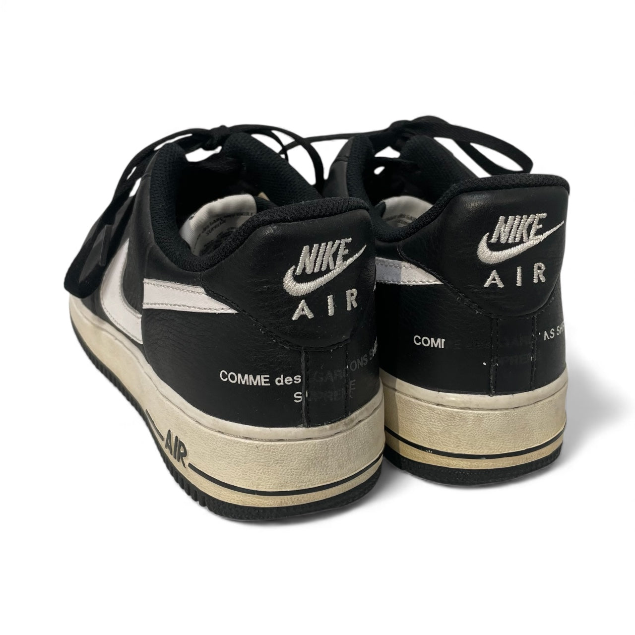 NIKE/COMME des GARCONS/Supreme/Low-Sneakers/US 10/Graphic/Leather/BLK/MISMATCH SWOOSH AF1 view 2